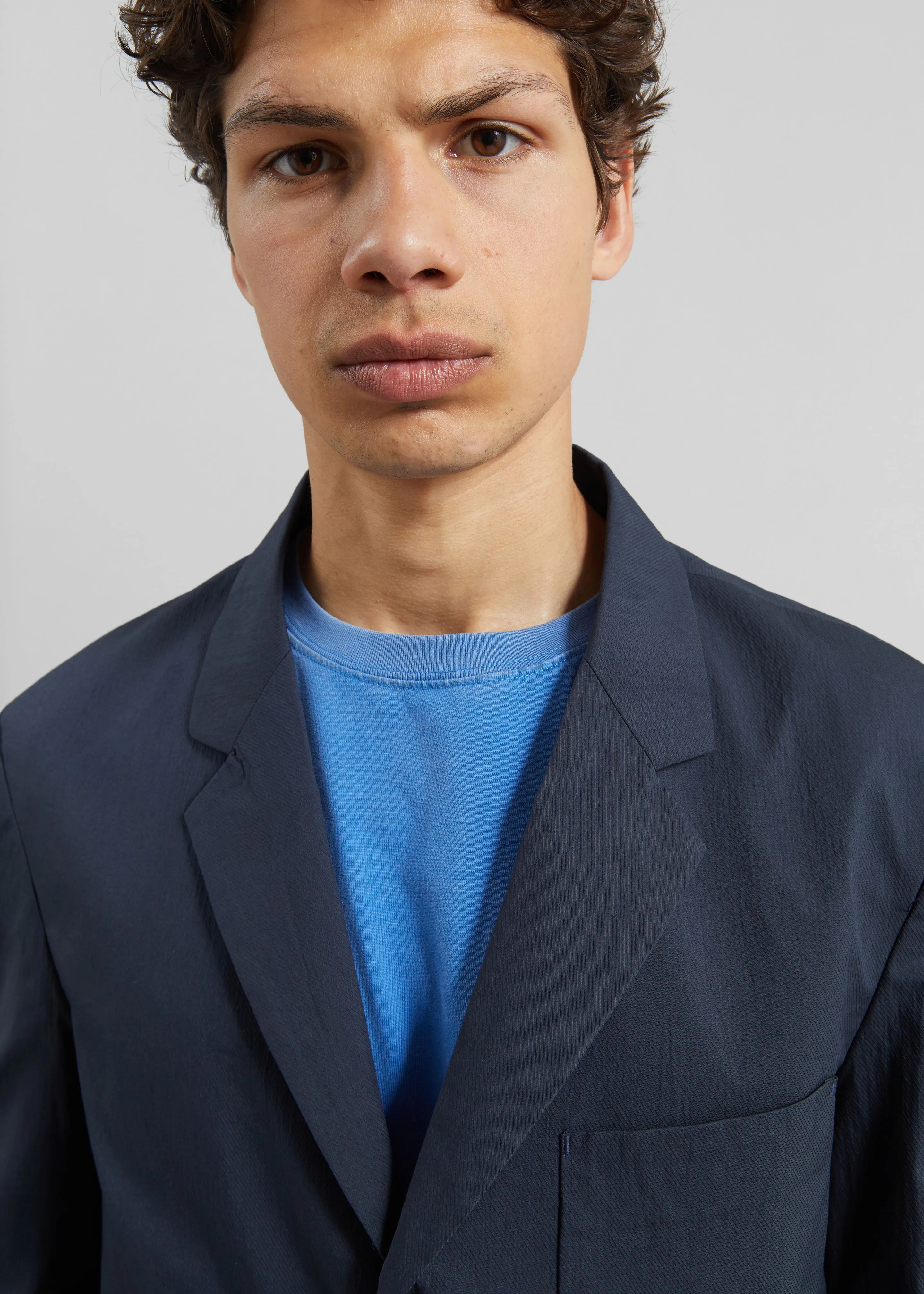 Osaka Single Breasted Blazer - Navy sold by Frankie Shop product image thumbnail 3