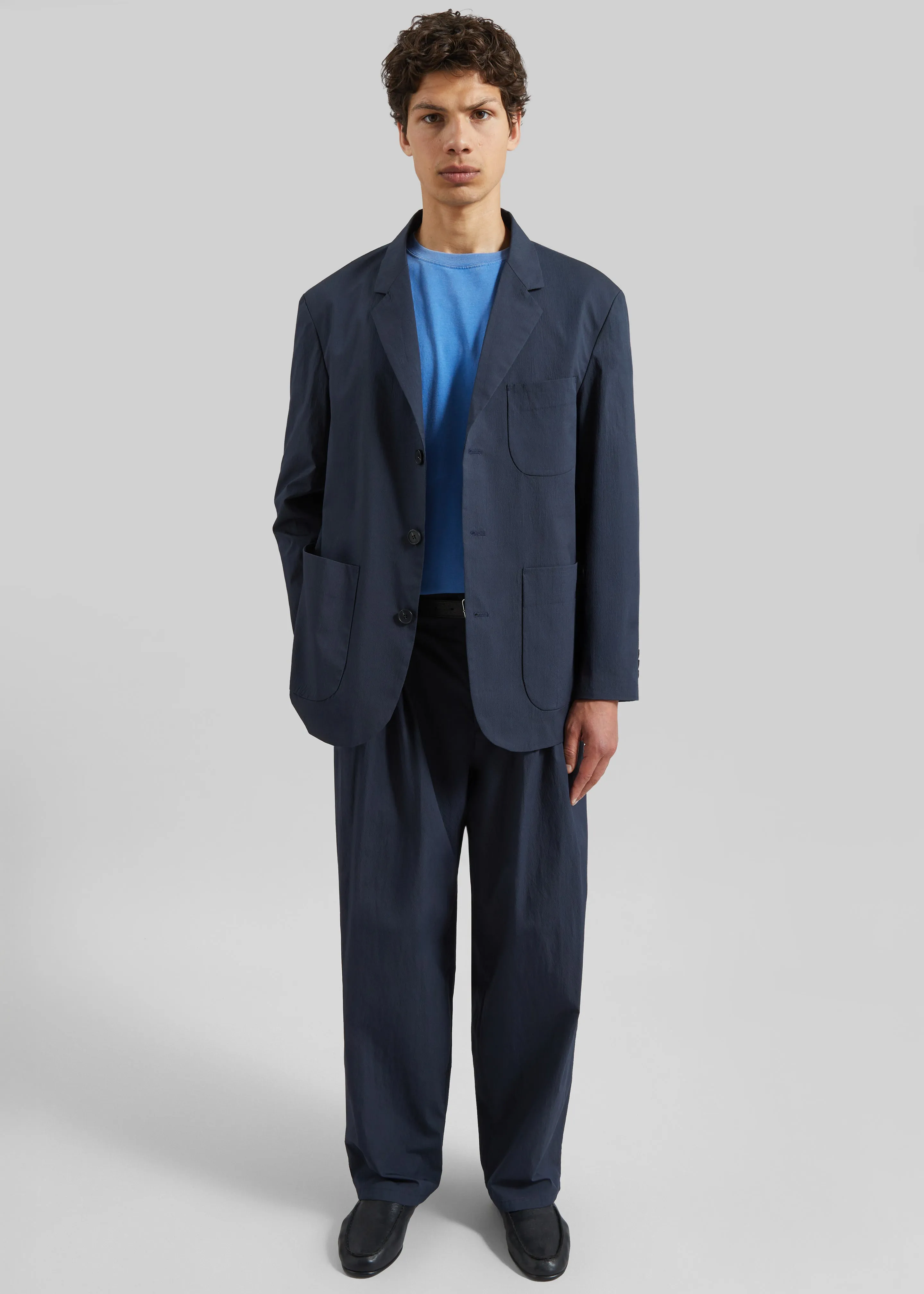 Osaka Single Breasted Blazer - Navy sold by Frankie Shop product image thumbnail 4