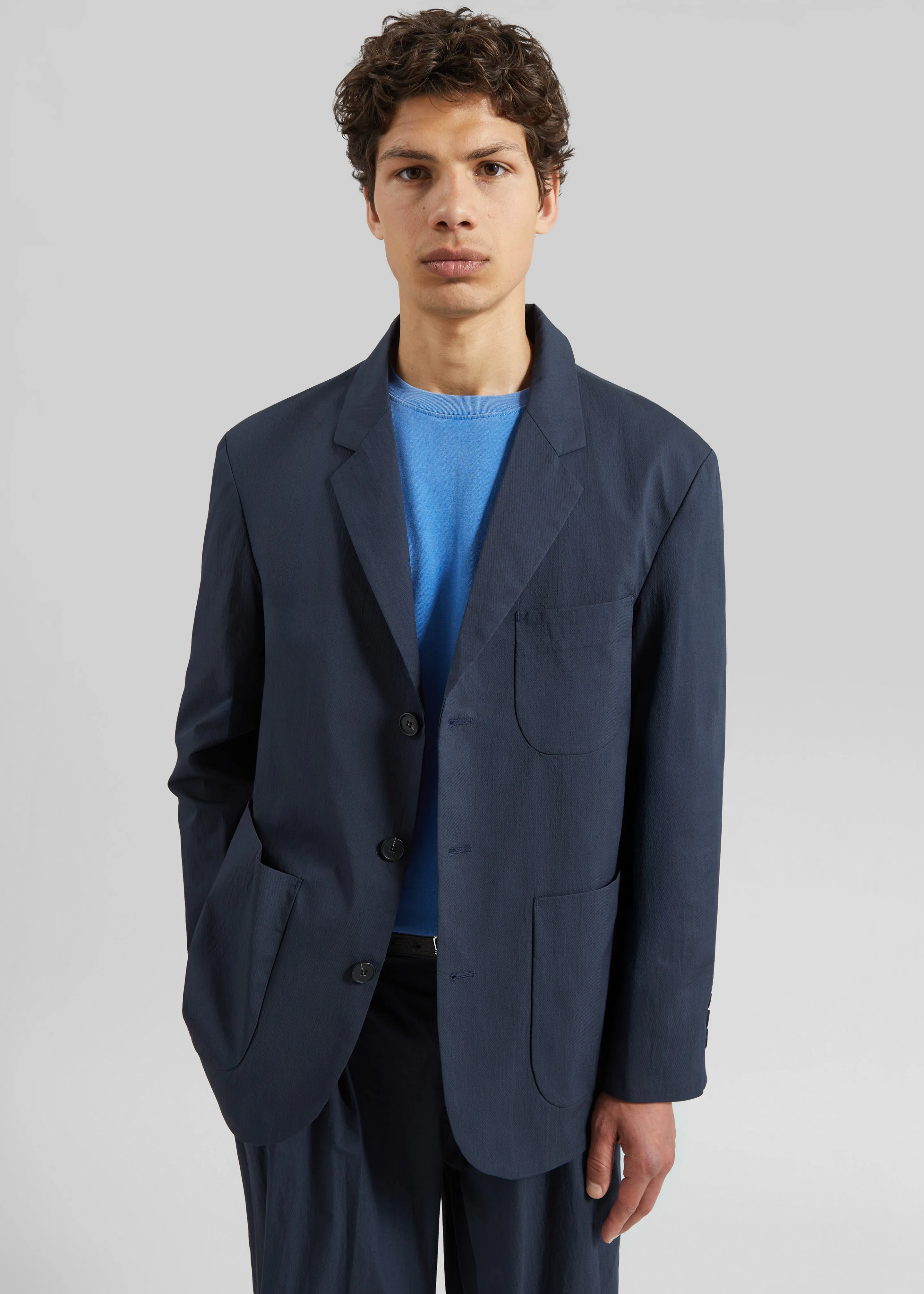 Osaka Single Breasted Blazer - Navy sold by Frankie Shop product image thumbnail 5