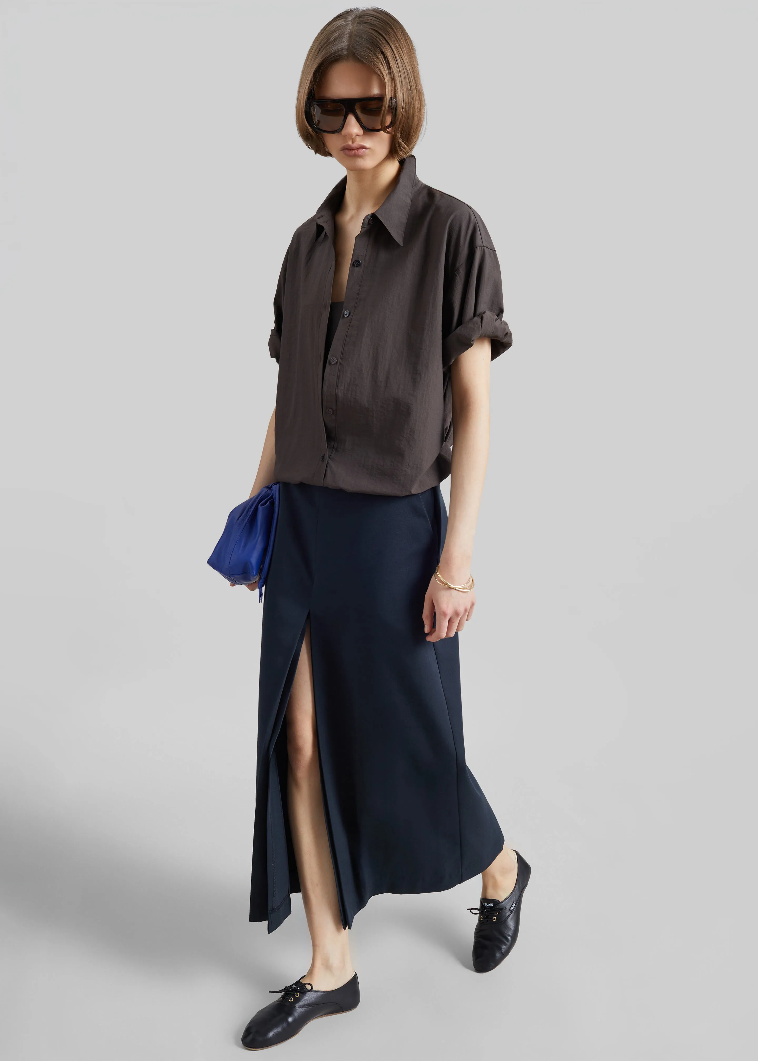 Comporta Drawstring Shirt - Brown sold by Frankie Shop product image thumbnail 2