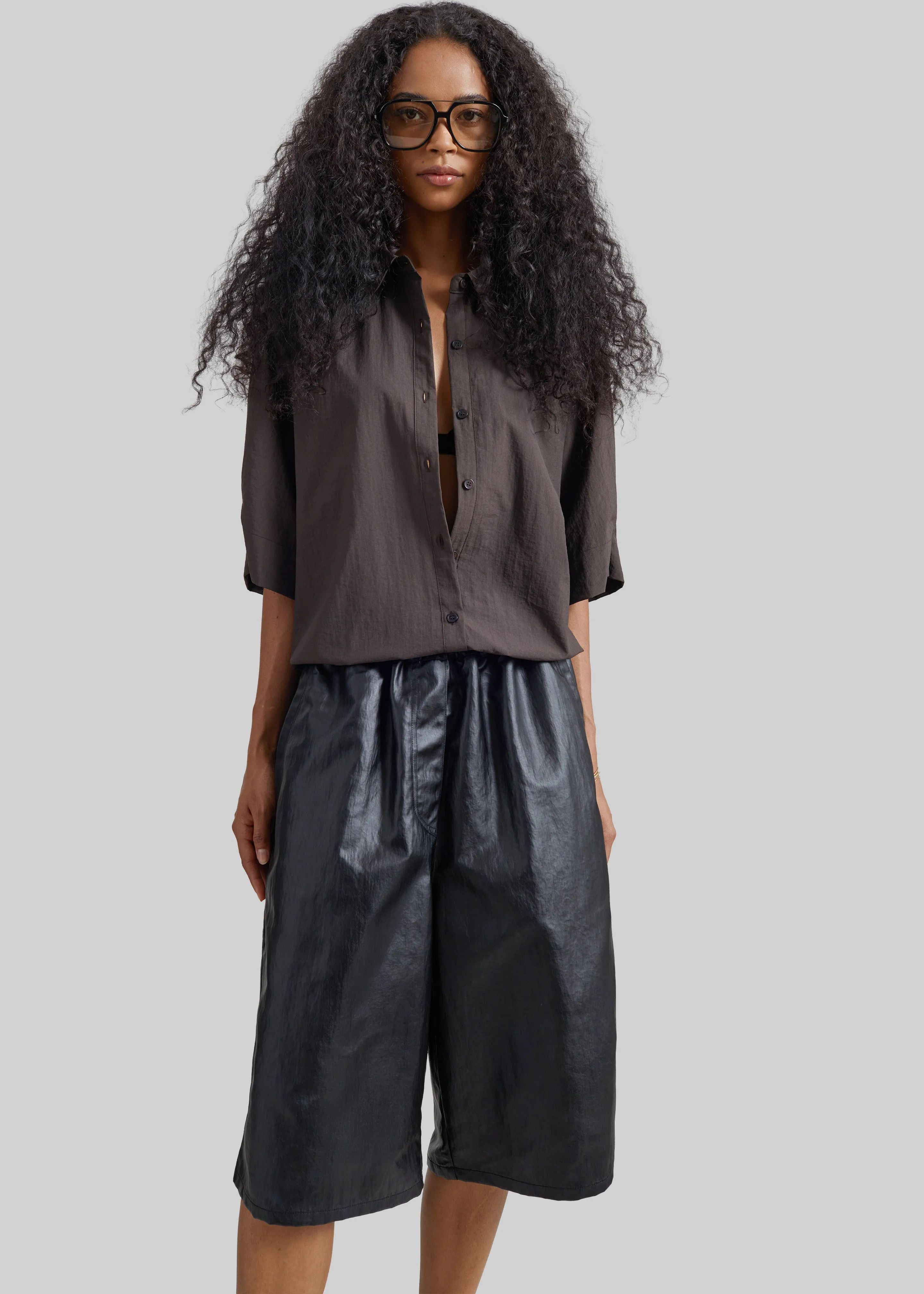 Comporta Drawstring Shirt - Brown sold by Frankie Shop product image thumbnail 3