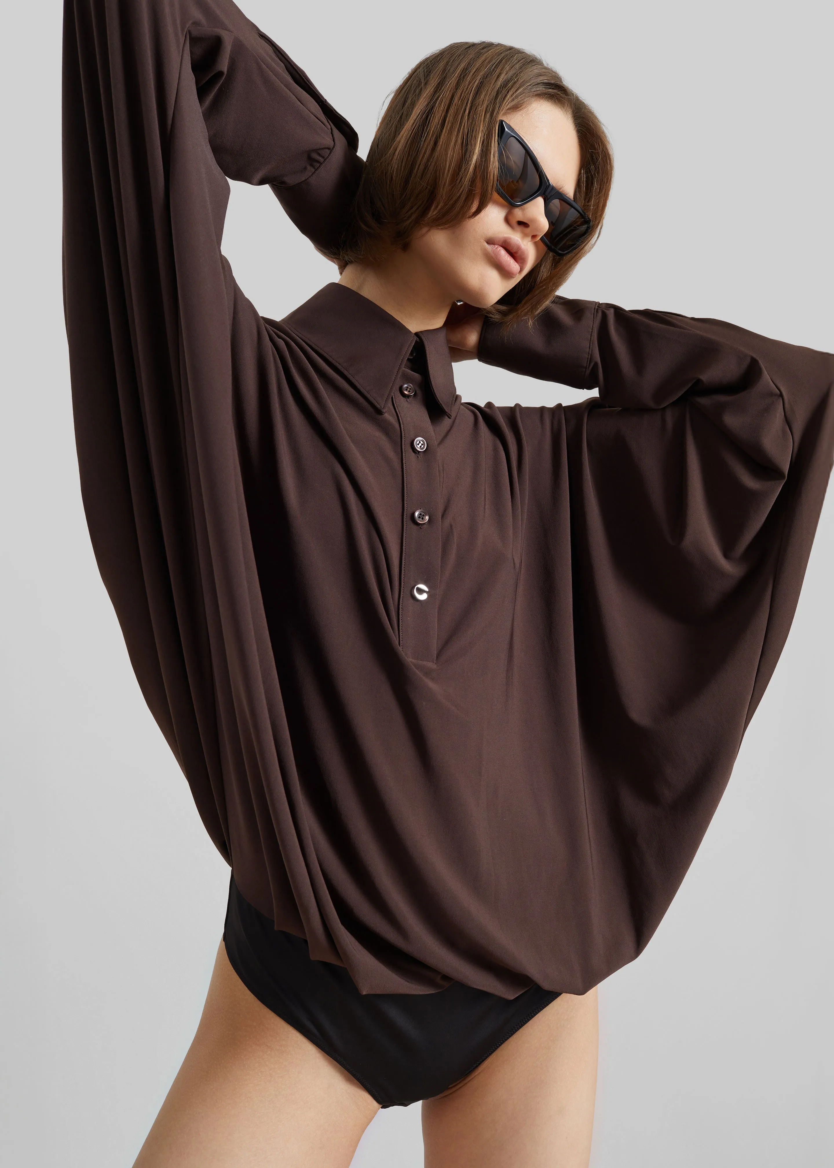 Coperni Draped Boxy Body - Brown sold by Frankie Shop product image thumbnail 5