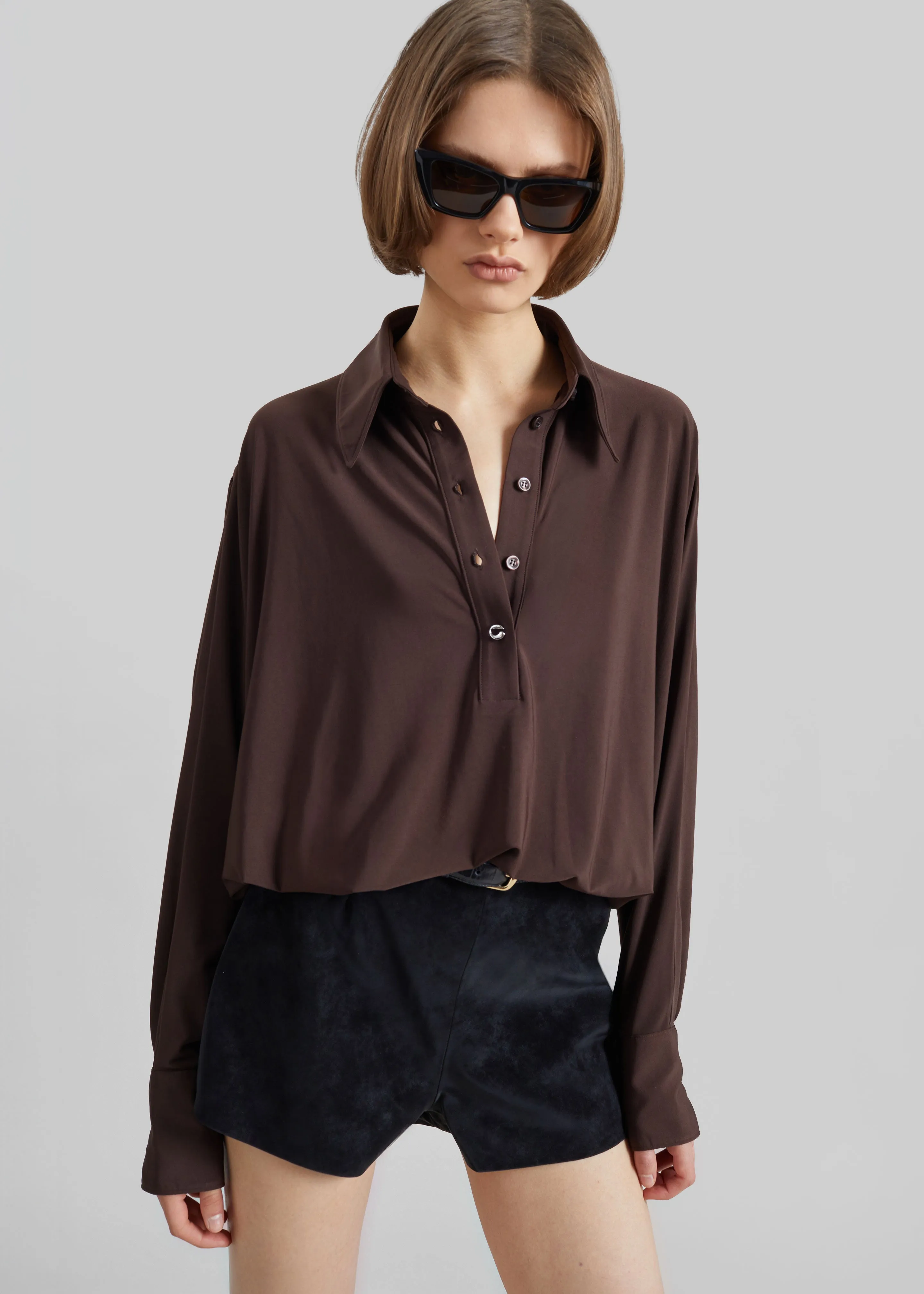 Coperni Draped Boxy Body - Brown sold by Frankie Shop product image thumbnail 3