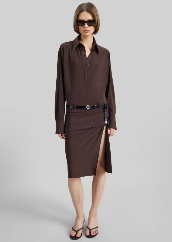 Coperni Draped Boxy Suspended Dress - Brown made by Coperni Paris