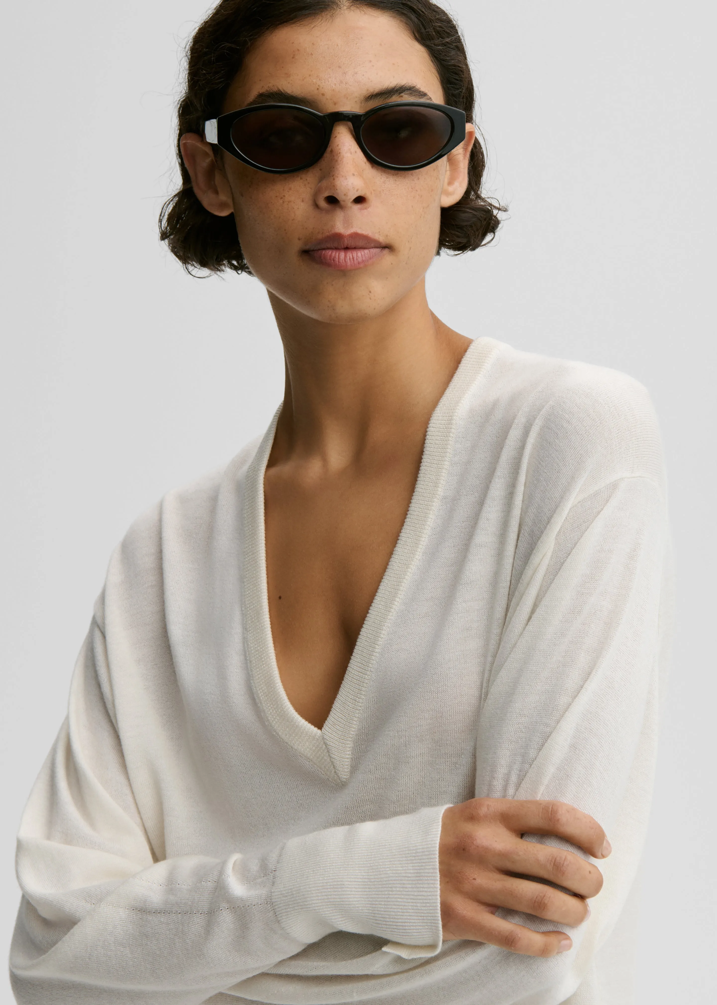 By Malene Birger Derya Sweater - Soft White sold by Frankie Shop product image thumbnail 2
