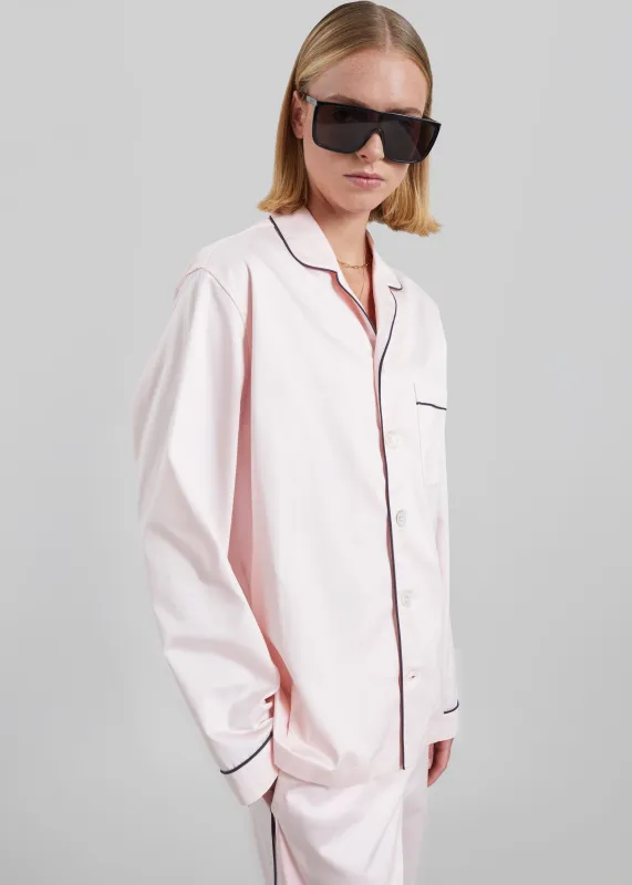 Tekla Sateen Pyjama Shirt - Porter made by Frankie Shop