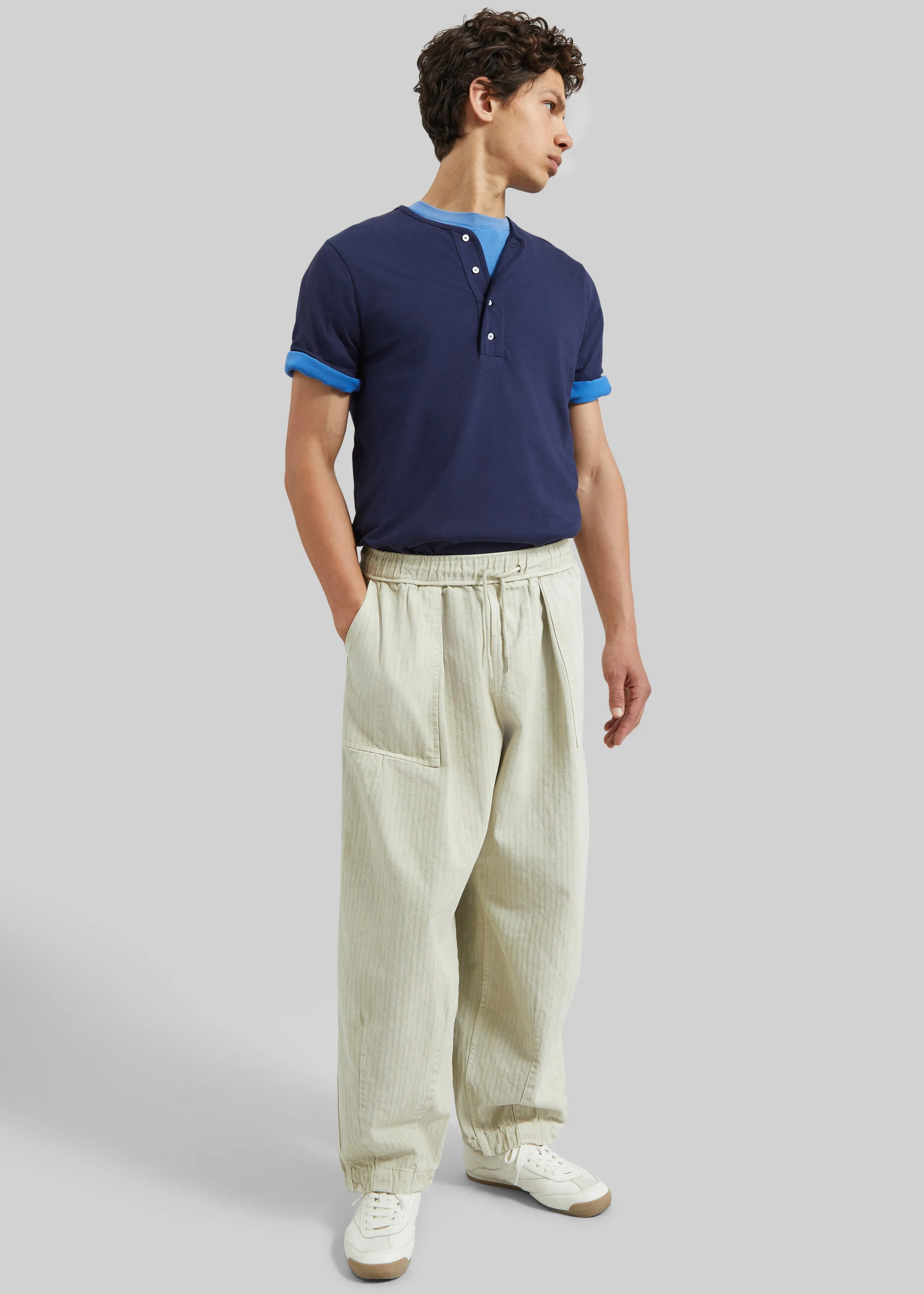 Bernay Herringbone Balloon Pants - Beige sold by Frankie Shop product image thumbnail 2