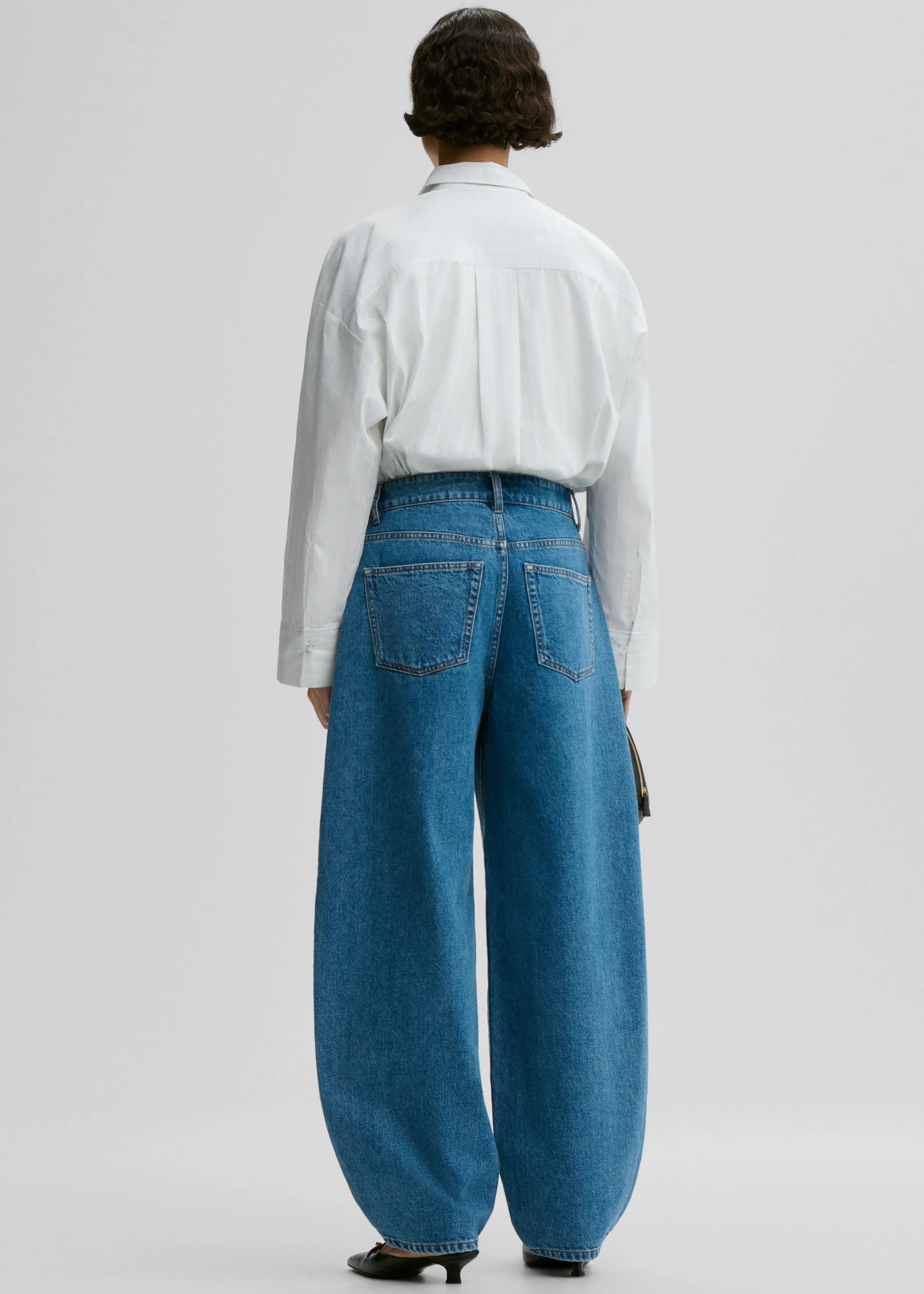 By Malene Birger Dallas Denim Pants - Mid Denim Blue sold by Frankie Shop product image thumbnail 5