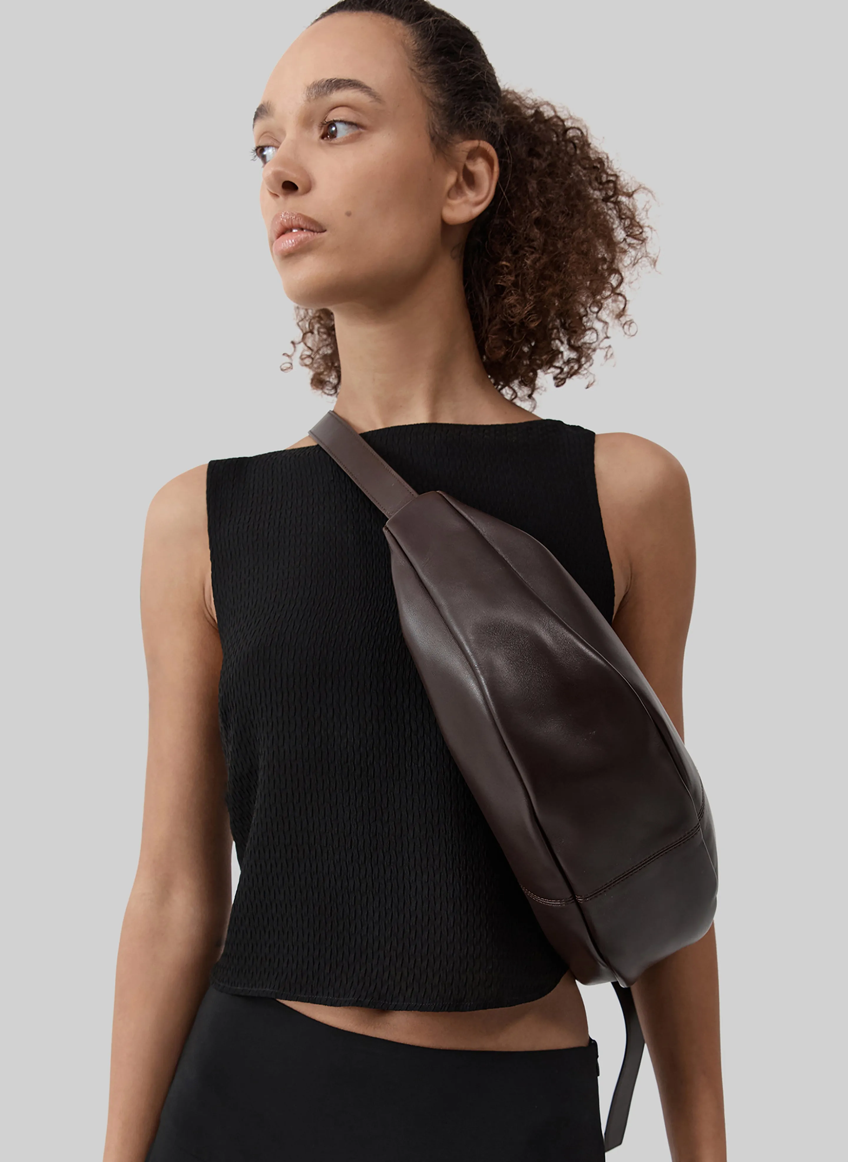 St. Agni Adjustable Slim Crescent Bag - Coffee sold by Frankie Shop product image thumbnail 5