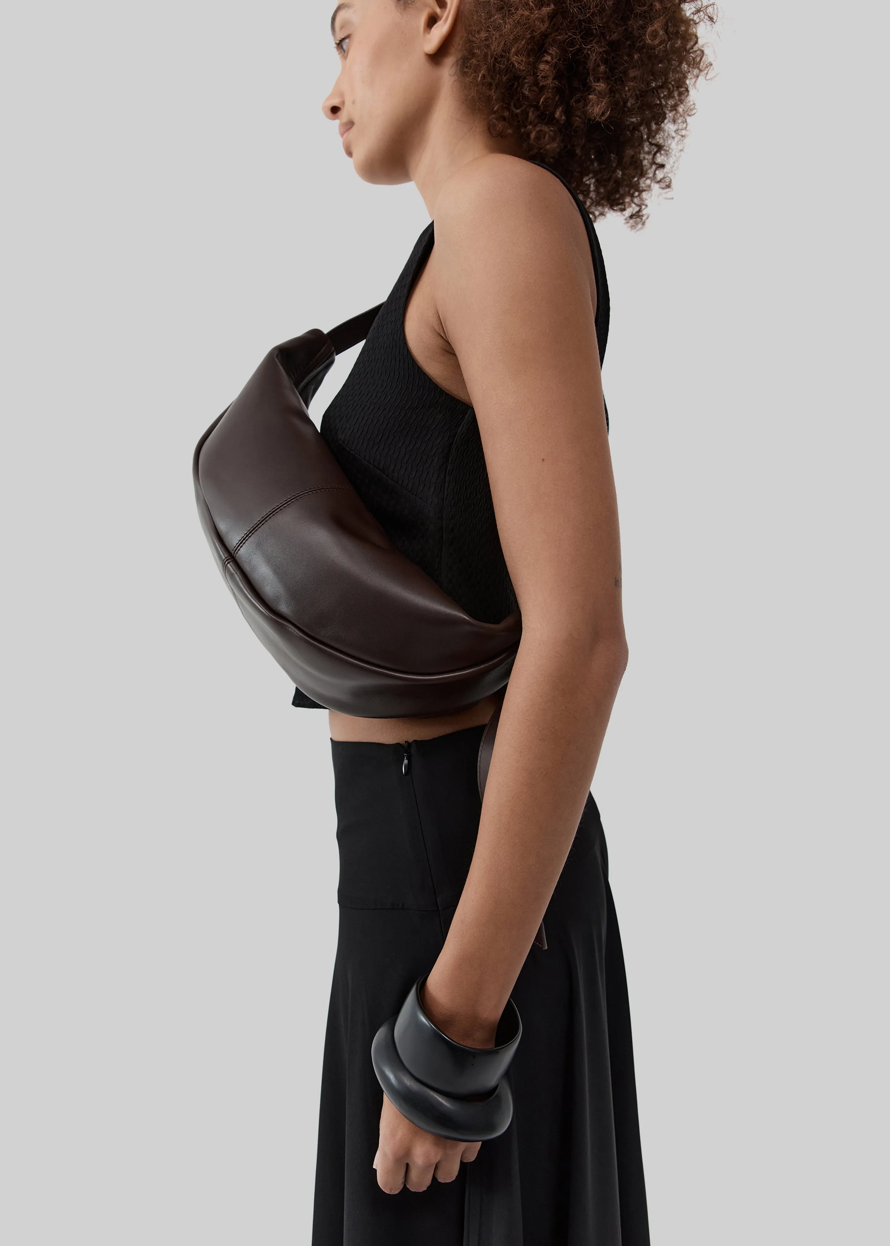 St. Agni Adjustable Slim Crescent Bag - Coffee sold by Frankie Shop product image thumbnail 3