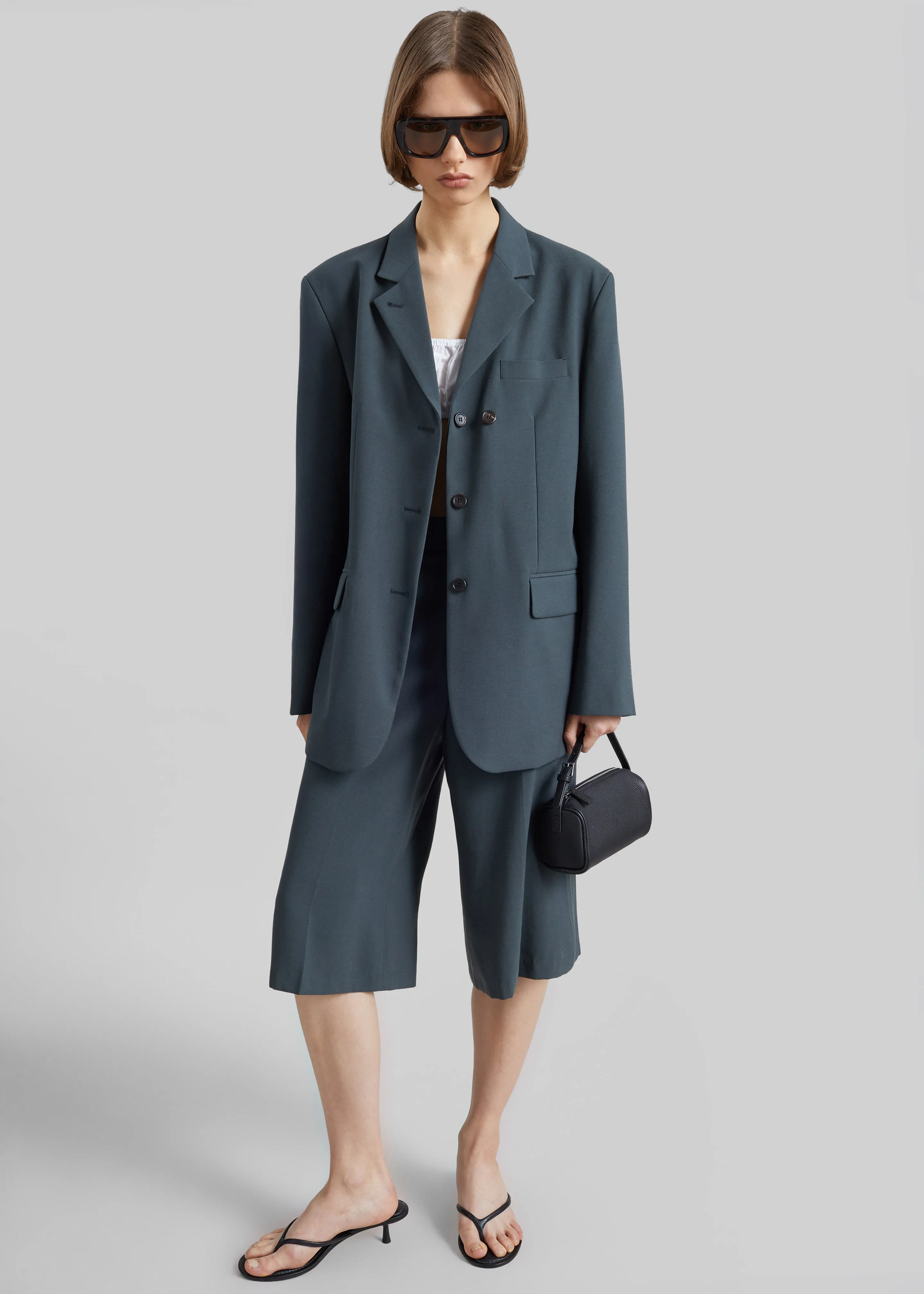 Lioni Oversized Padded Blazer - Deep Teal sold by Frankie Shop product image thumbnail 2