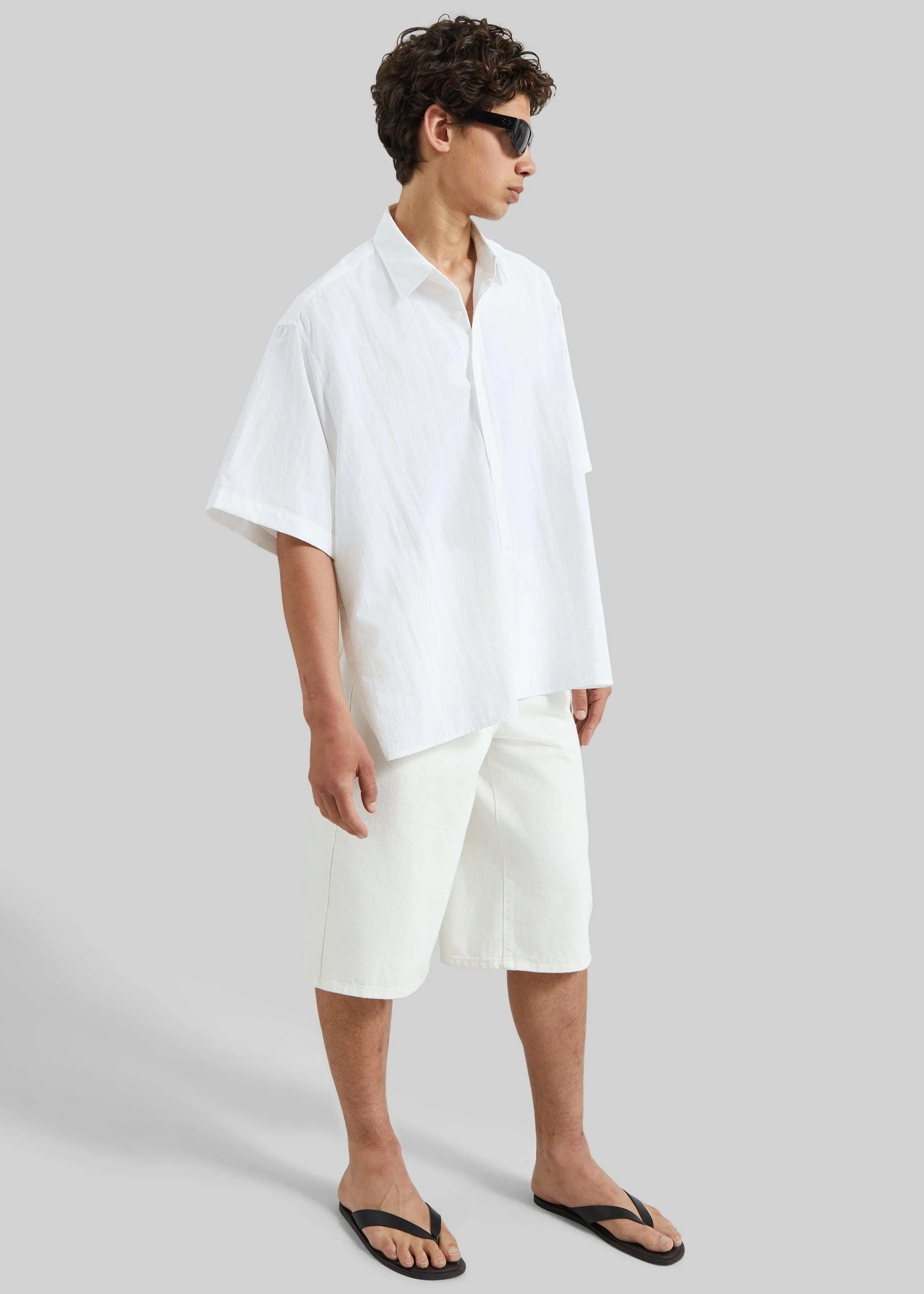 Colhame Adjustable Hem Short Sleeve Shirt - White sold by Frankie Shop product image thumbnail 3