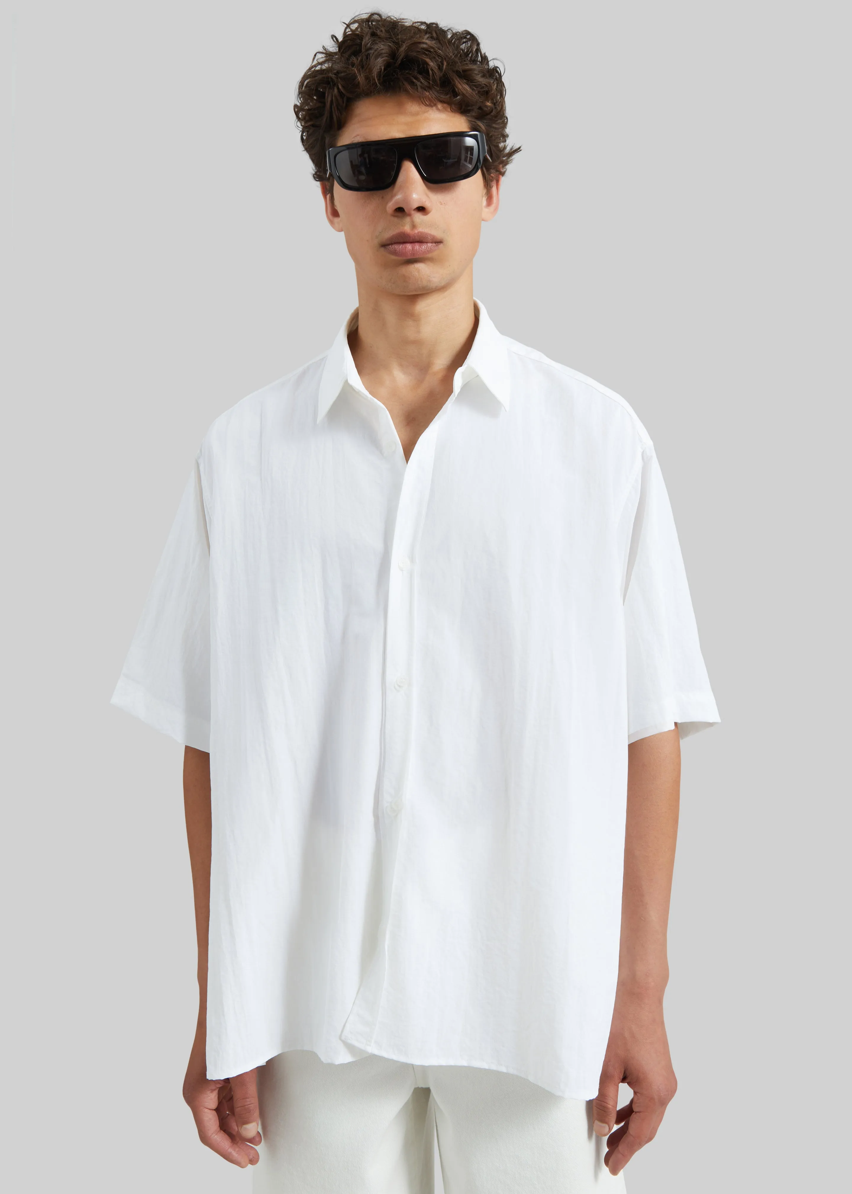 Colhame Adjustable Hem Short Sleeve Shirt - White sold by Frankie Shop product image thumbnail 5