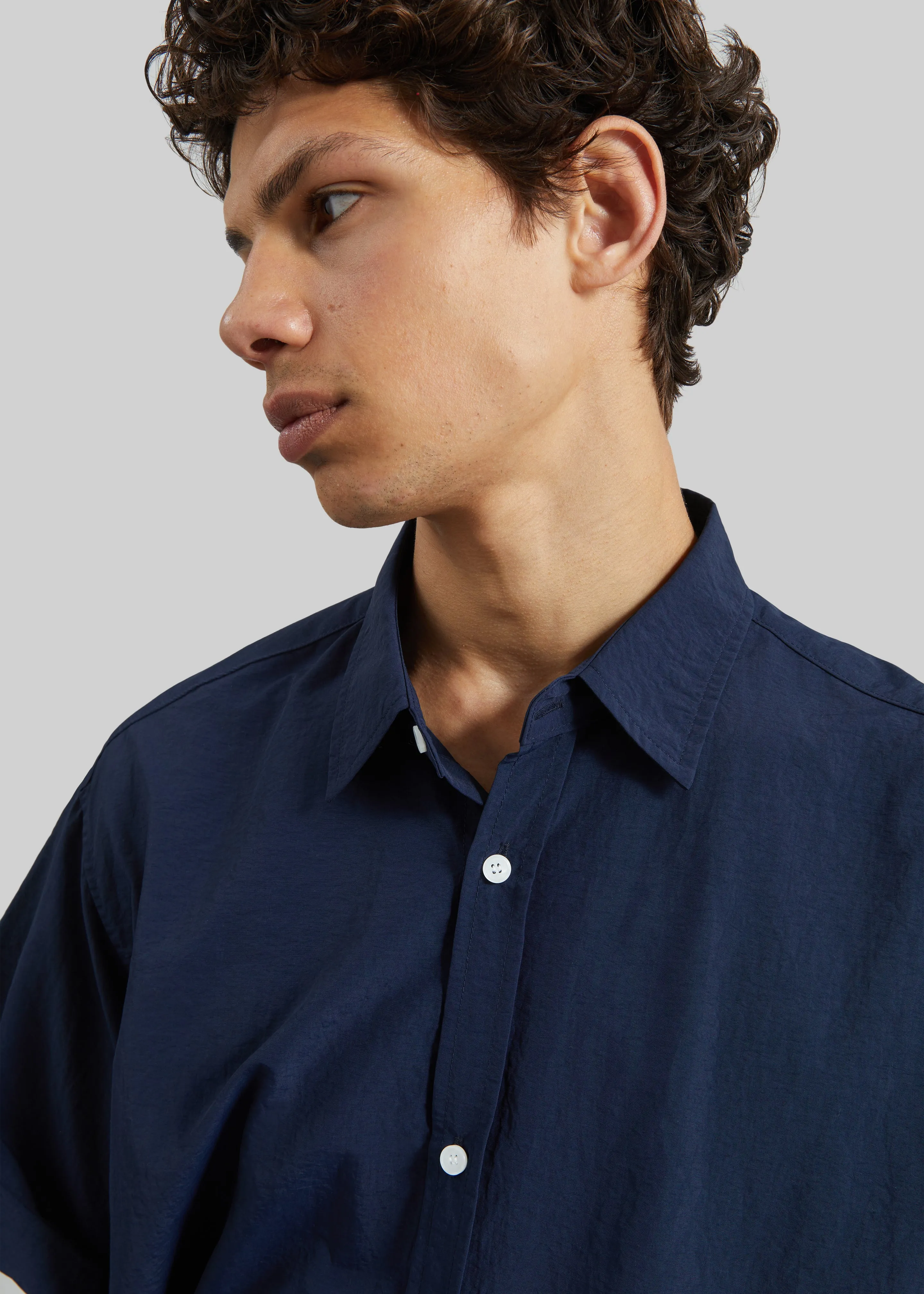 Colhame Adjustable Hem Short Sleeve Shirt - Navy sold by Frankie Shop product image thumbnail 3