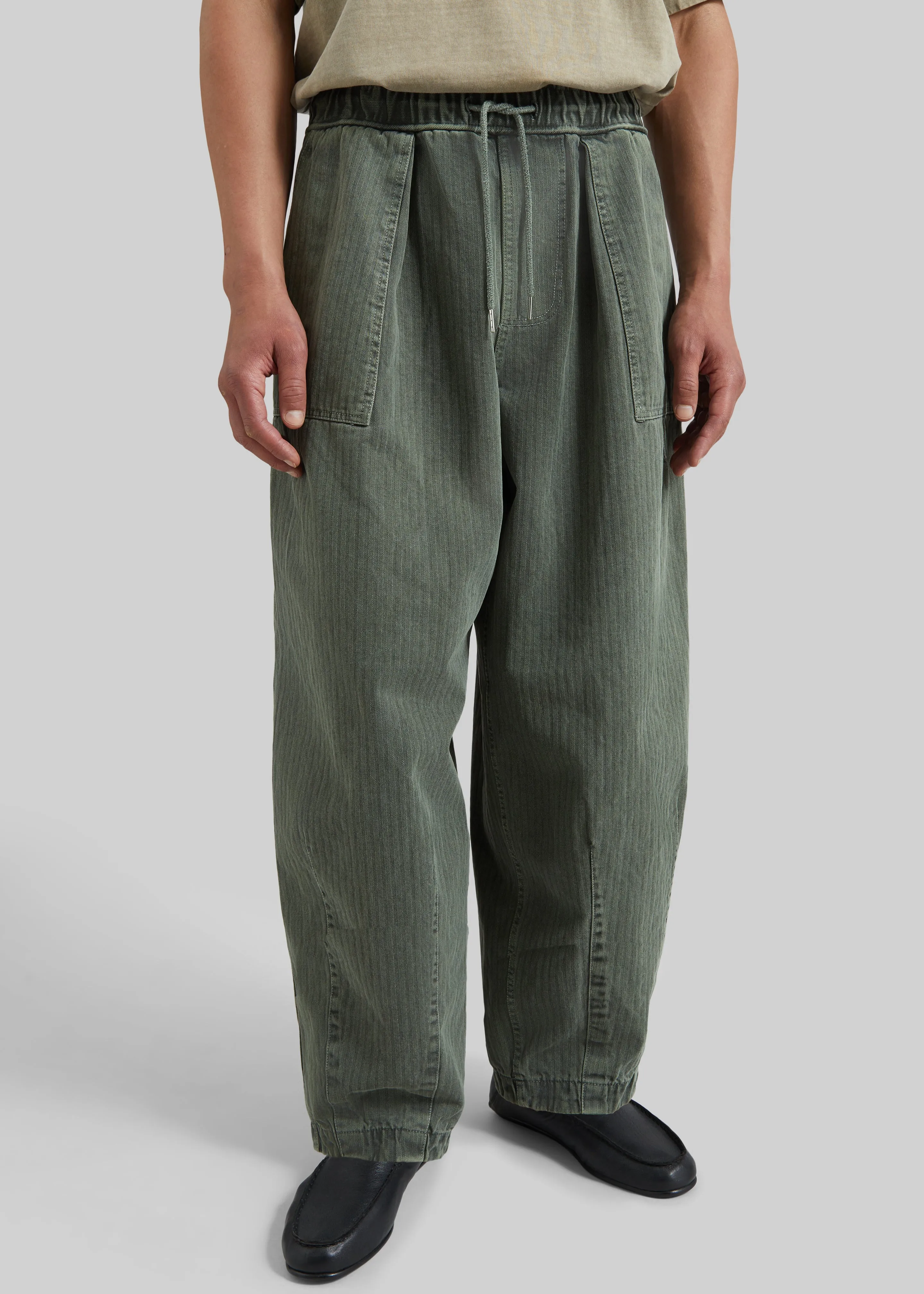 Bernay Herringbone Balloon Pants - Pale Olive sold by Frankie Shop product image thumbnail 2