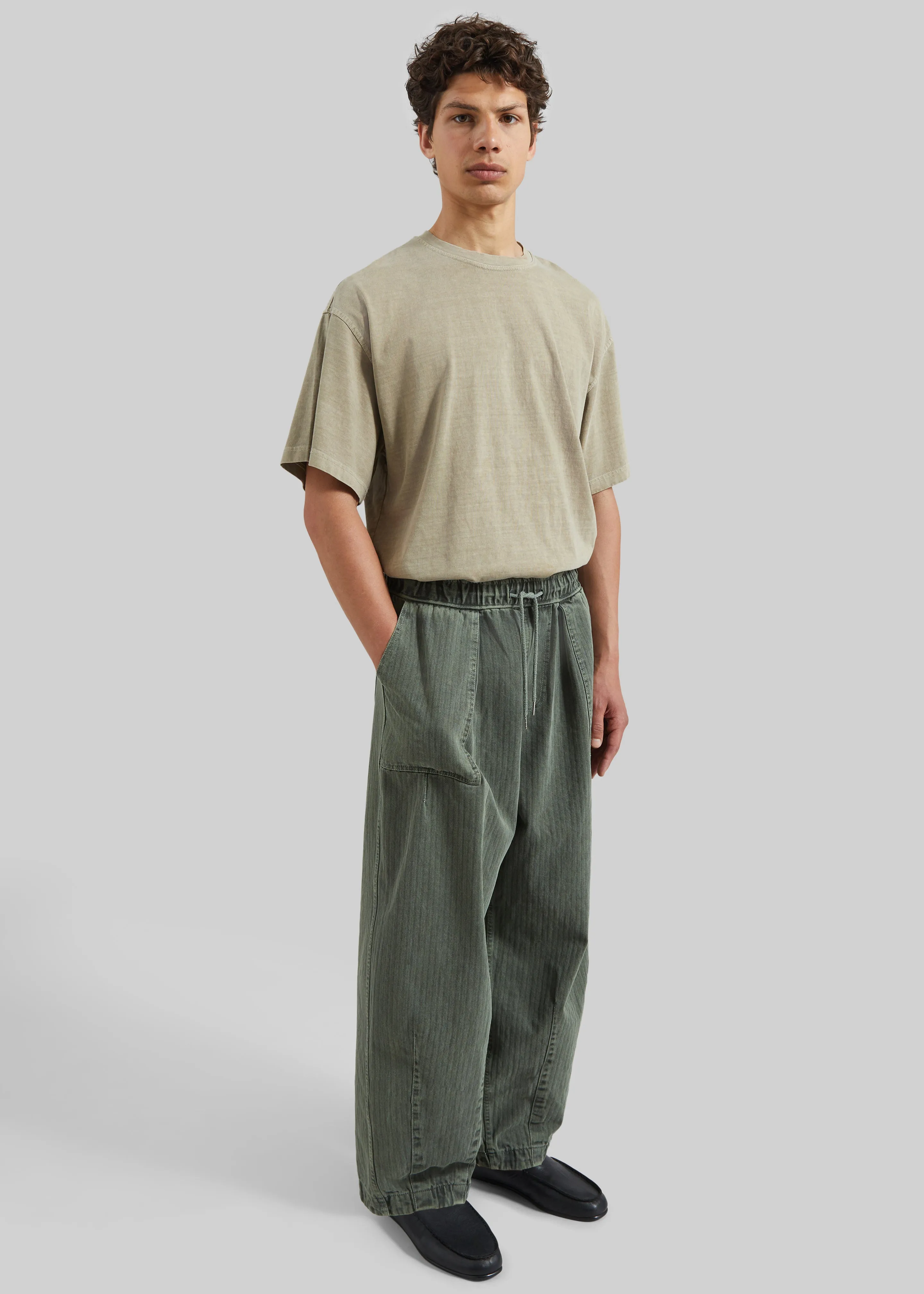 Bernay Herringbone Balloon Pants - Pale Olive sold by Frankie Shop product image thumbnail 4