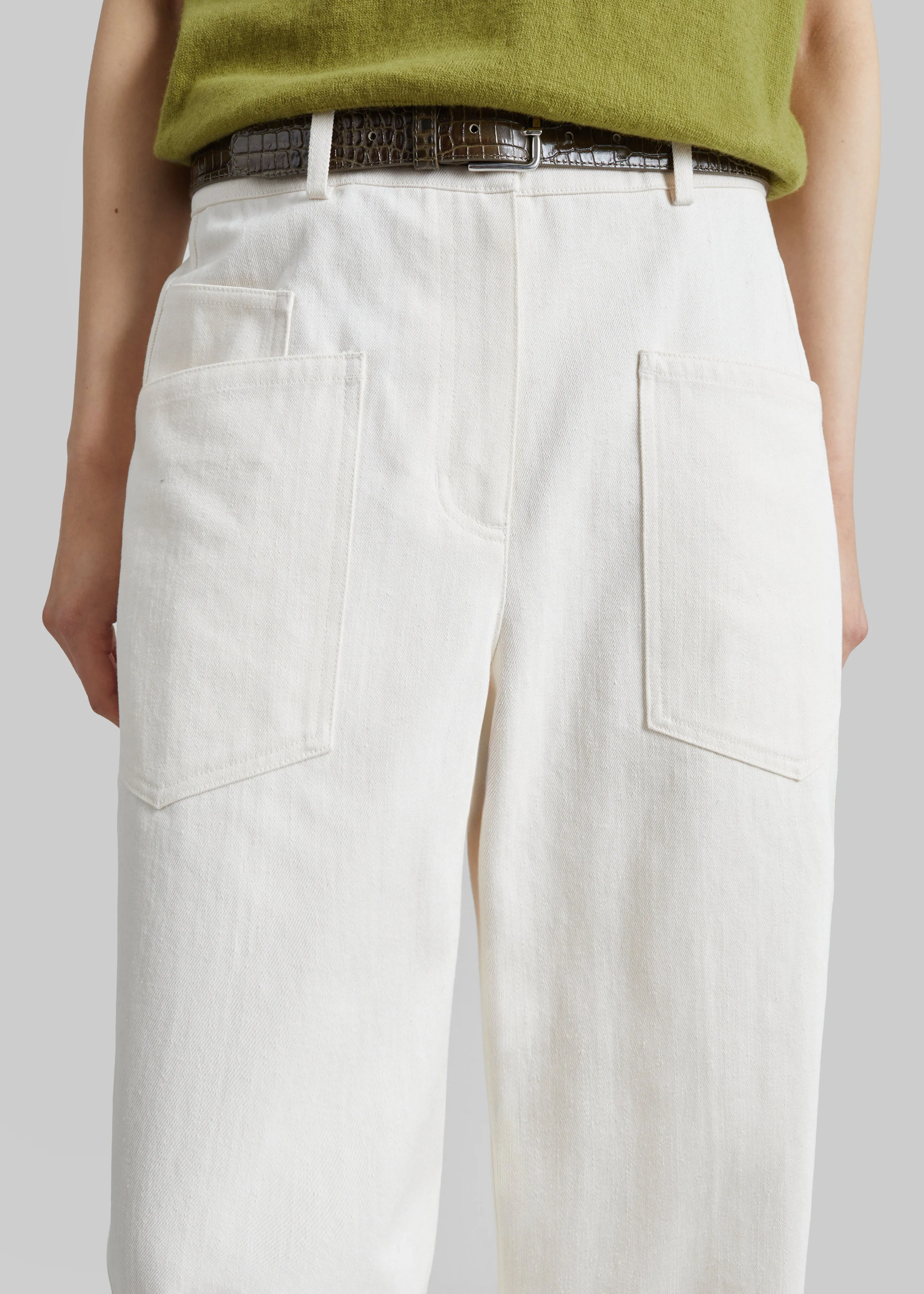 Bliss Barrel Leg Jeans - Ivory sold by Frankie Shop product image thumbnail 3
