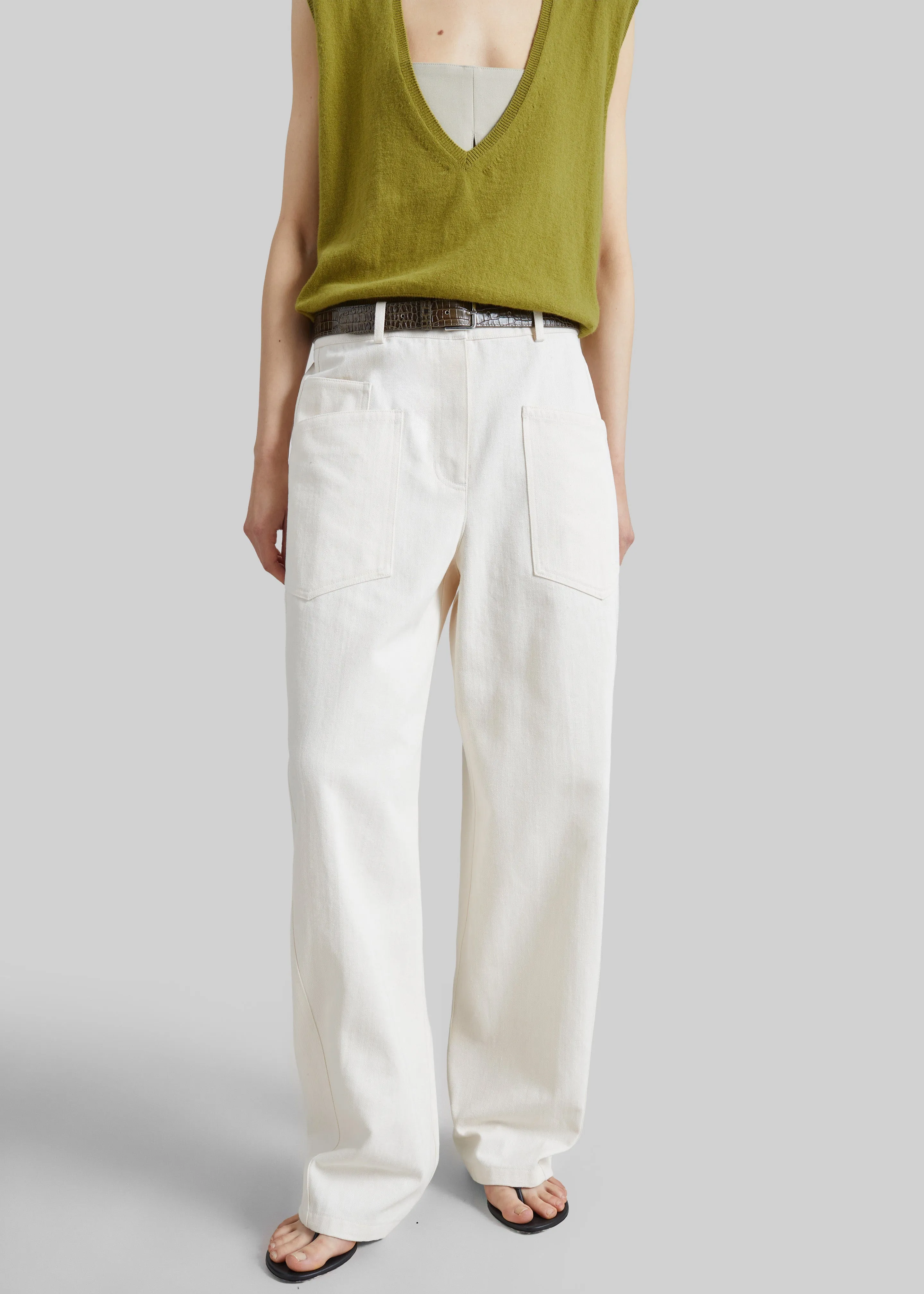 Bliss Barrel Leg Jeans - Ivory sold by Frankie Shop product image thumbnail 2