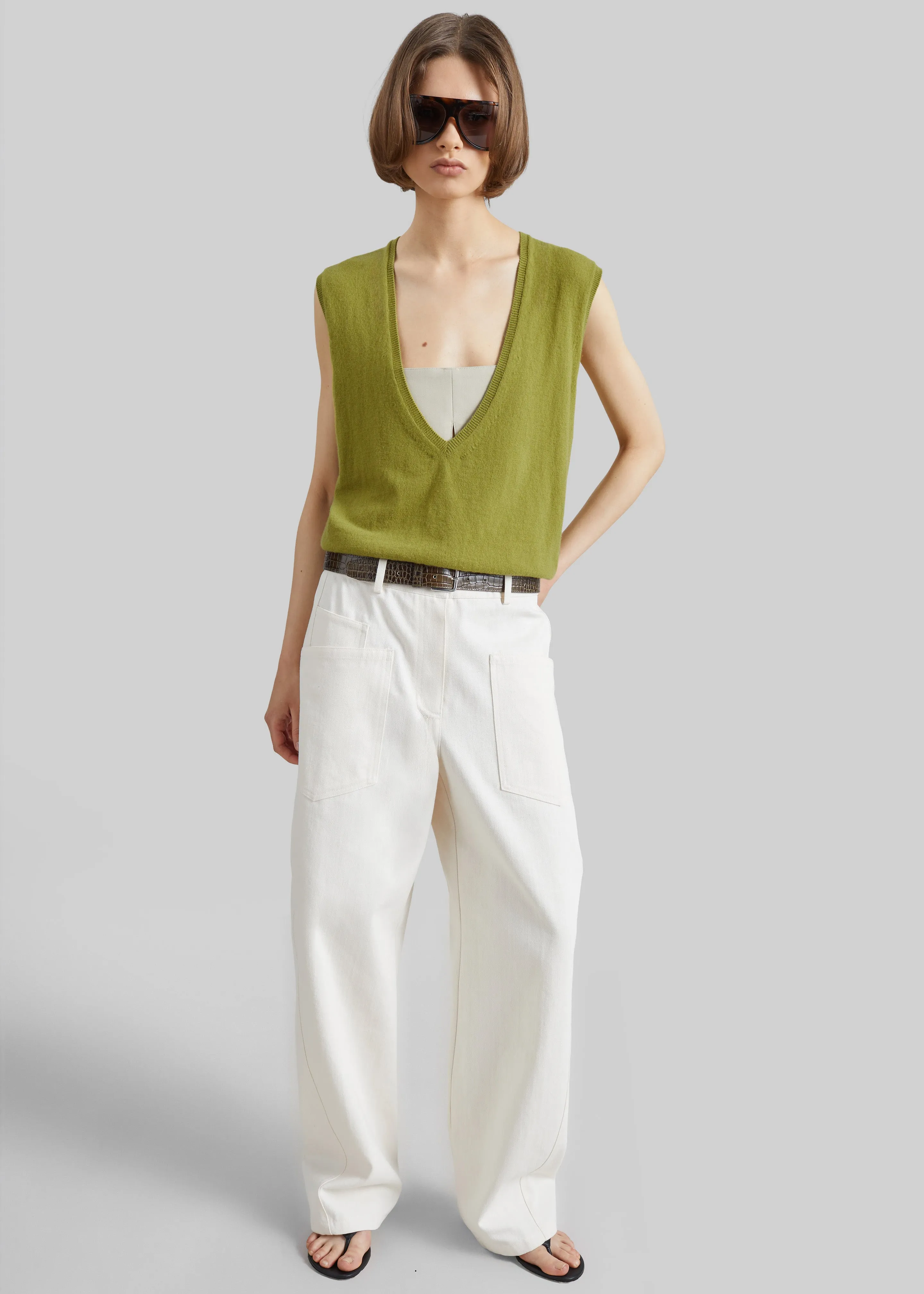 Bliss Barrel Leg Jeans - Ivory sold by Frankie Shop product image thumbnail 4