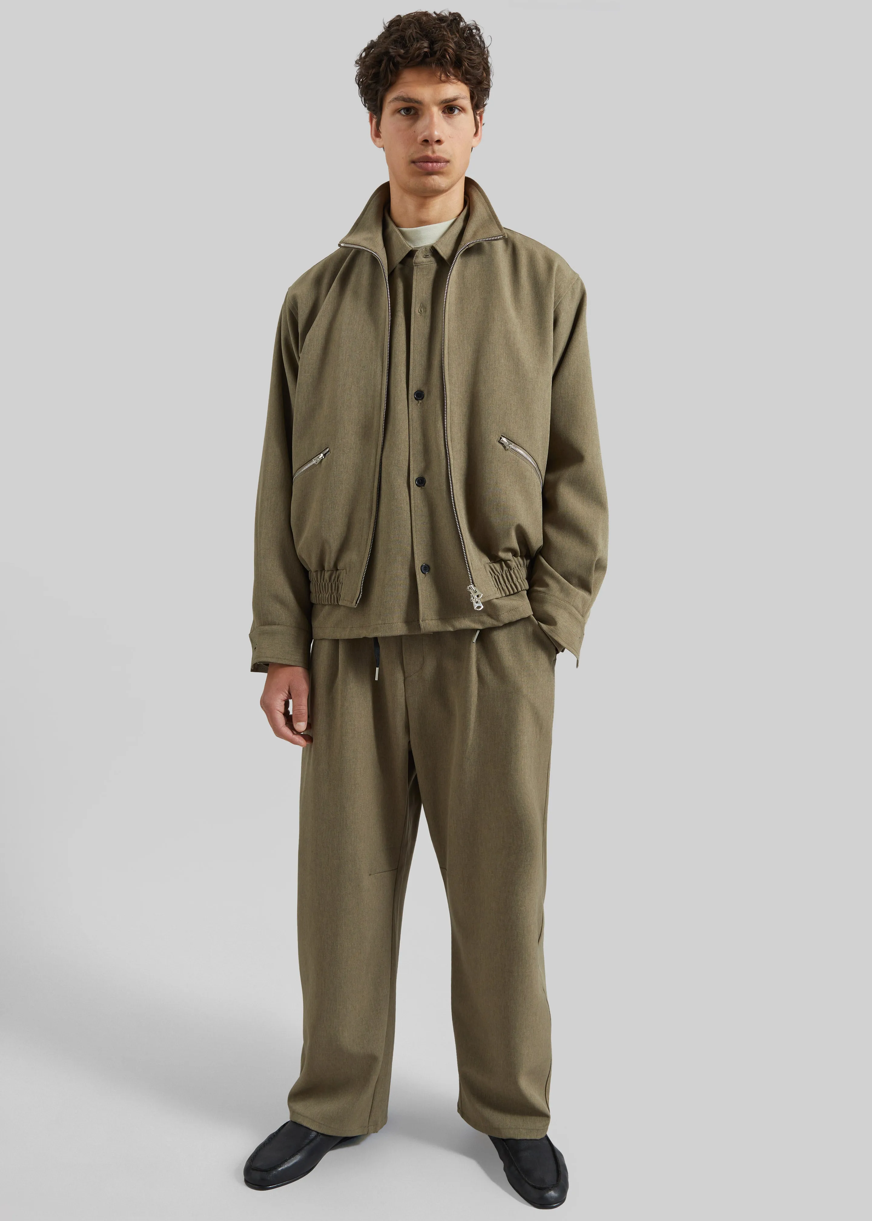 Alessio Zip-Up Jacket - Olive sold by Frankie Shop product image thumbnail 4