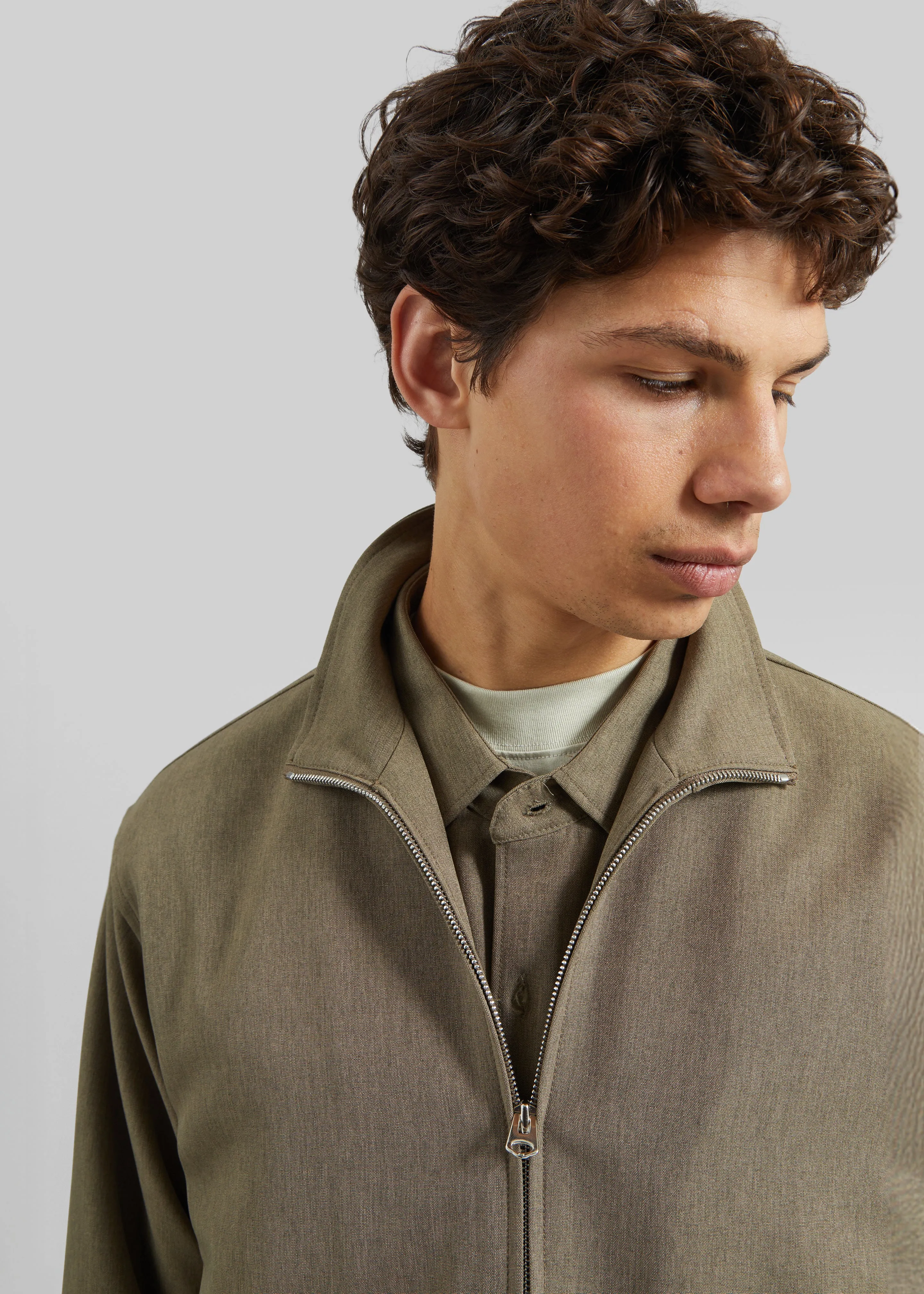 Alessio Zip-Up Jacket - Olive sold by Frankie Shop product image thumbnail 5