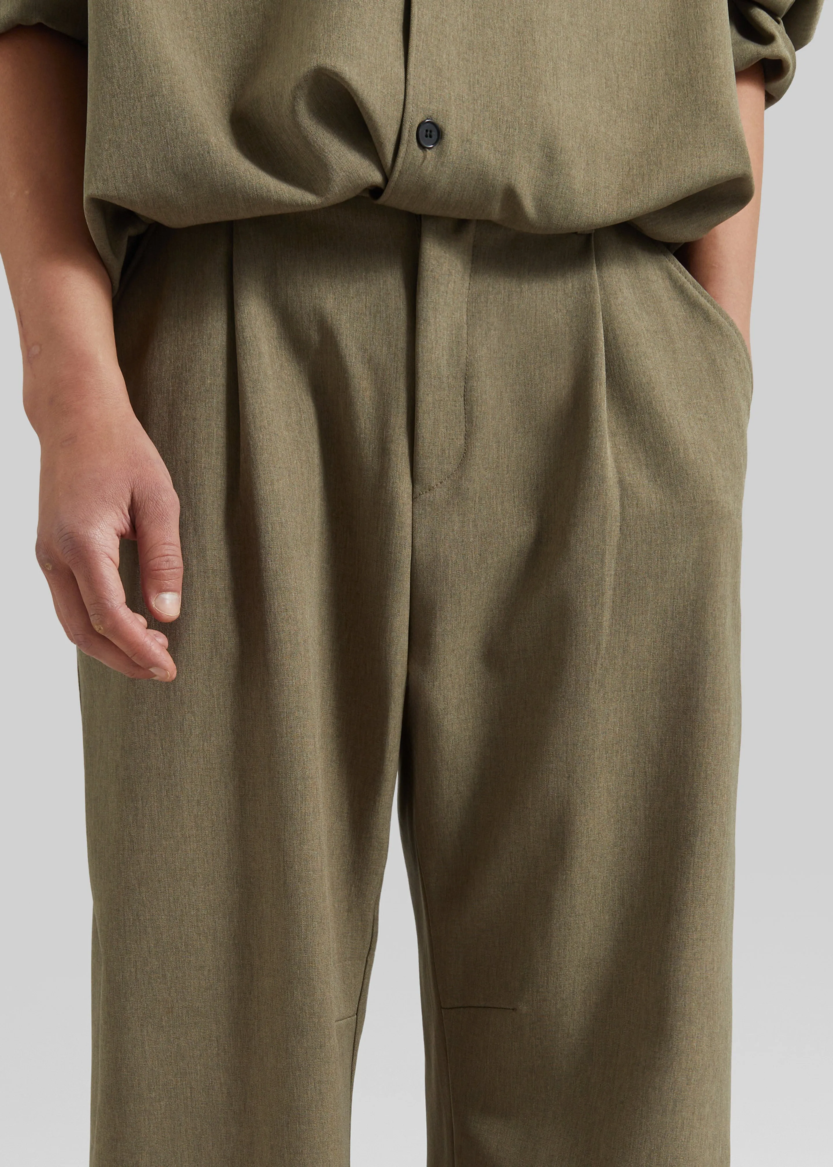 Alessio Straight Trousers - Olive sold by Frankie Shop product image thumbnail 4