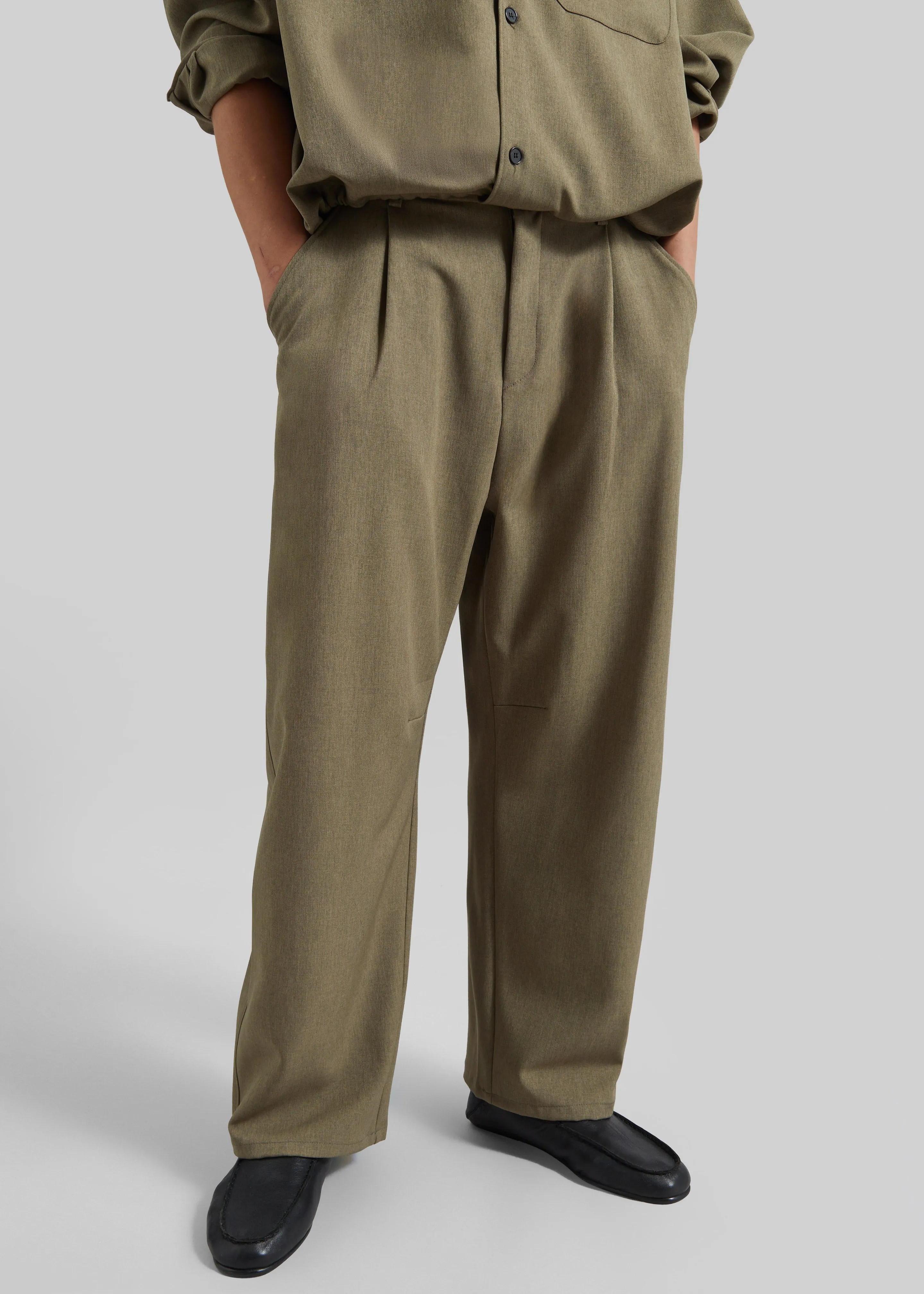 Alessio Straight Trousers - Olive sold by Frankie Shop product image thumbnail 5