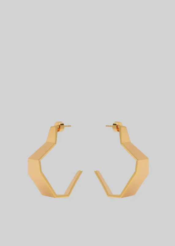 Bevza Broken Shape Earrings - Golden made by Frankie Shop
