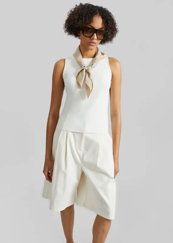 Kinna Knit Sleeveless Top - Ivory made by Frankie Shop