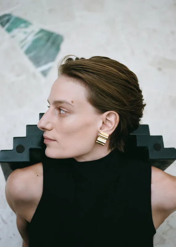 Sharra Pagano Dune Earrings - Gold made by Frankie Shop