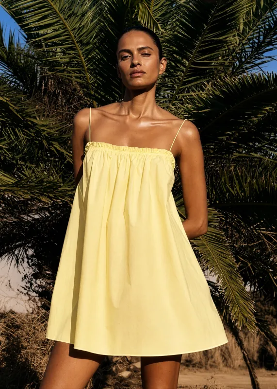 Matteau Frill Cami Mini Dress - Limoncello made by Matteau
