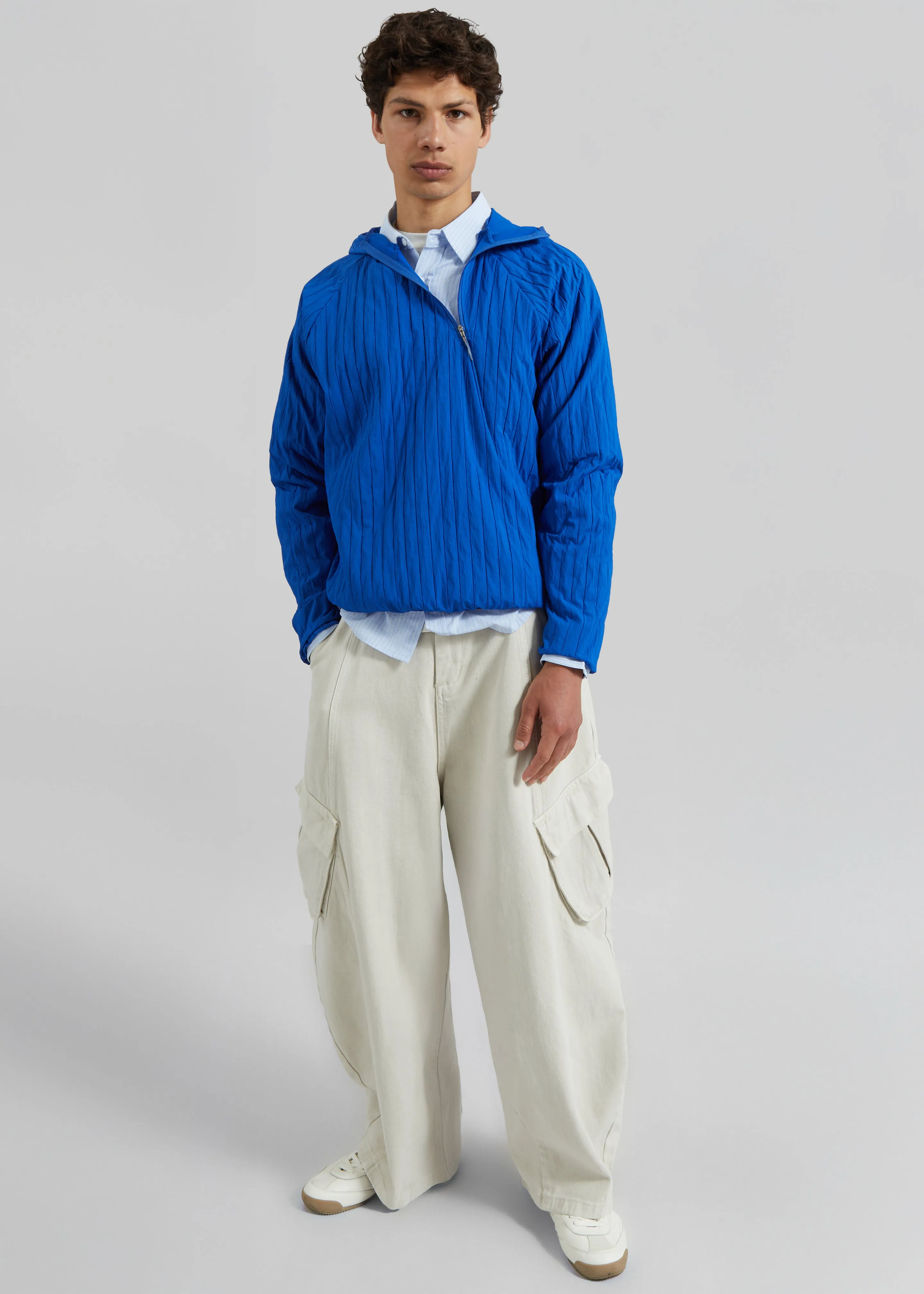 Dario Textured Hoodie - Cobalt sold by Frankie Shop