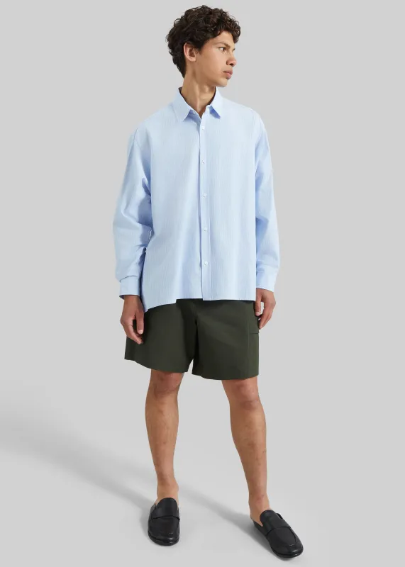 Colhame Adjustable Hem Shirt - Blue/White Stripe made by Frankie Shop