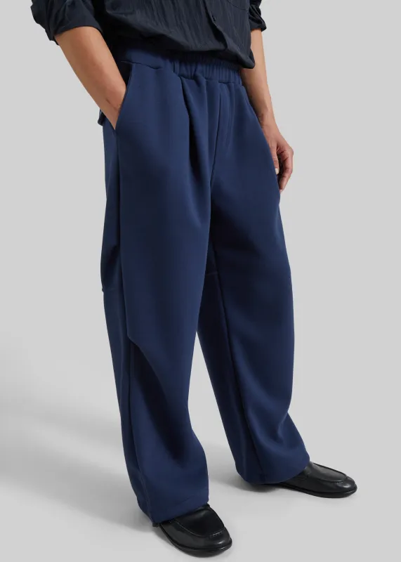 Vetigny Drawstring Pleated Sweatpants - Navy made by Frankie Shop