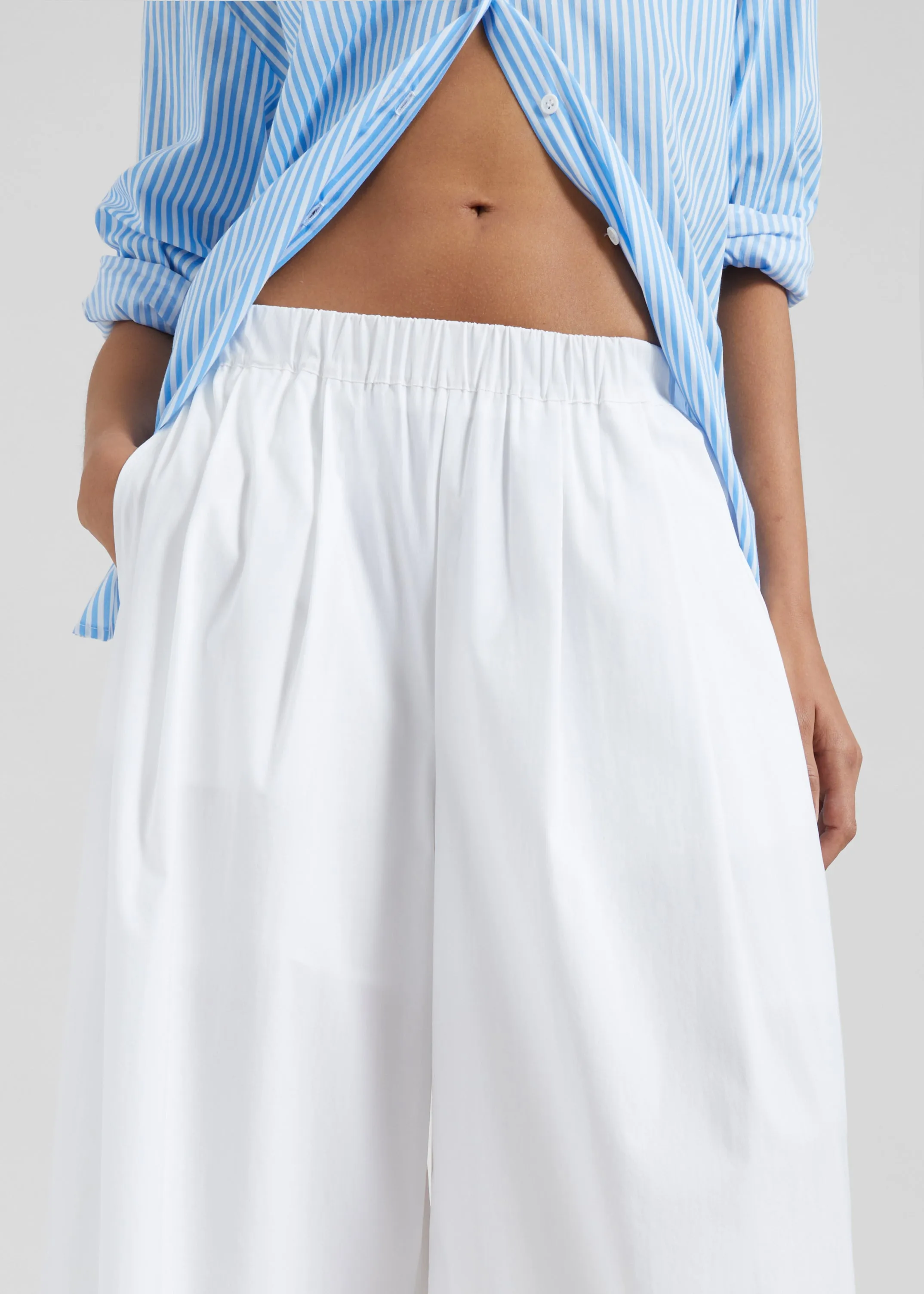 Trivio Poplin Wide Leg Pants - White sold by Frankie Shop product image thumbnail 3