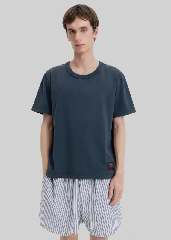 Tekla Men's T-Shirt - Sun Bleached Navy made by Frankie Shop