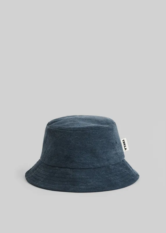Tekla Bucket Hat - Sun Bleached Navy made by Frankie Shop