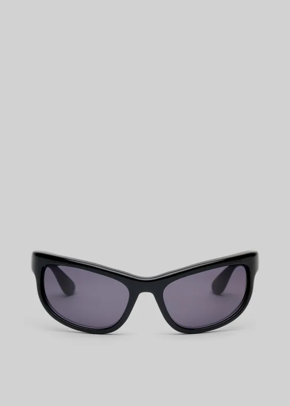 Port Tanger Agha Sunglasses - Black Acetate / Black Lens made by Port Tanger