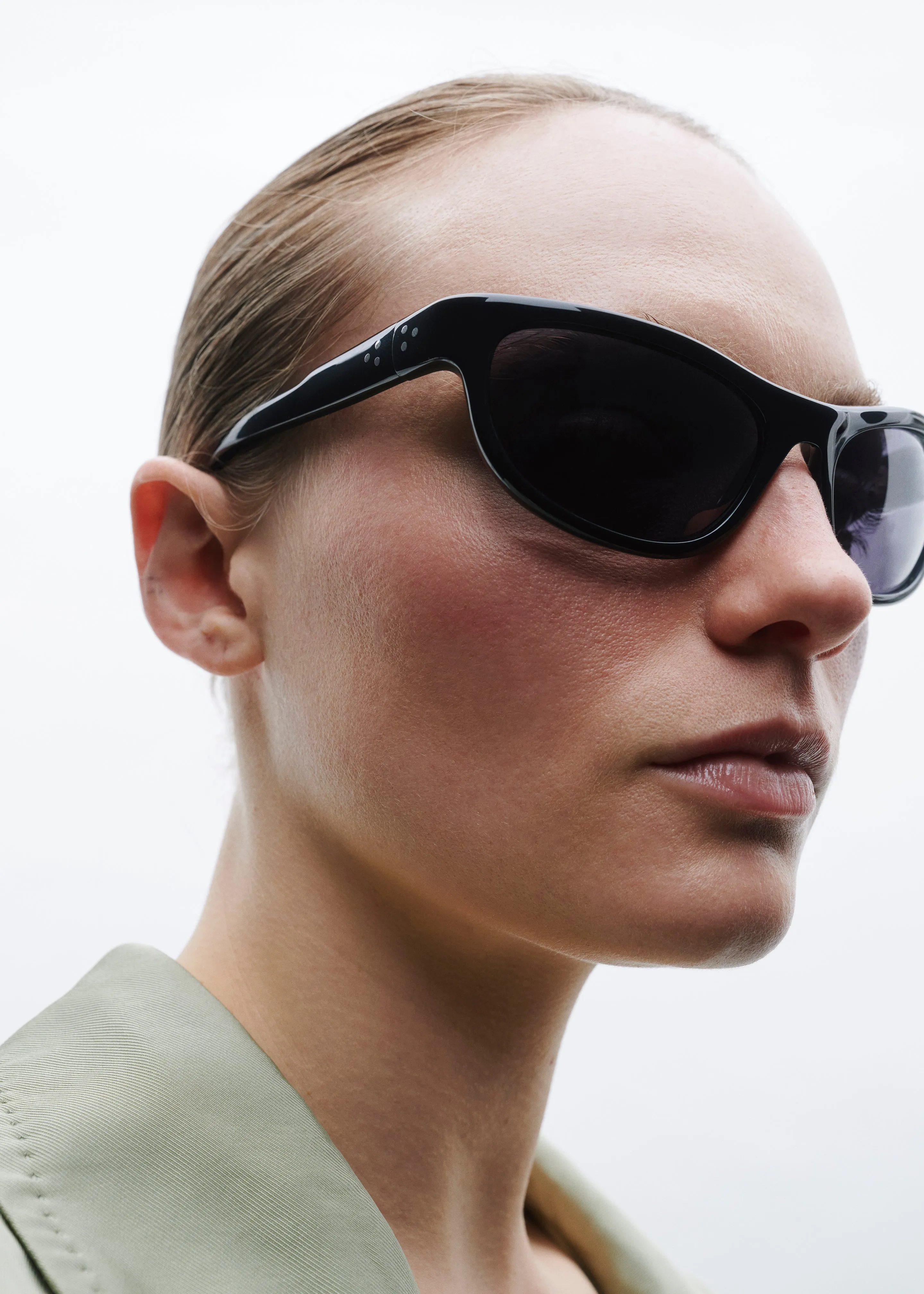 Port Tanger Agha Sunglasses - Black Acetate / Black Lens sold by Frankie Shop product image thumbnail 2