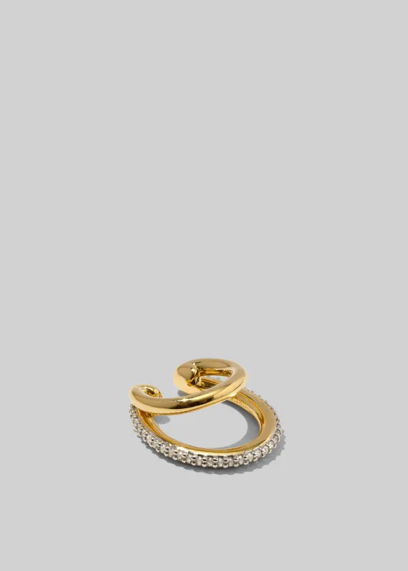 Otiumberg Pave Double Ear Cuff - Gold made by Otiumberg