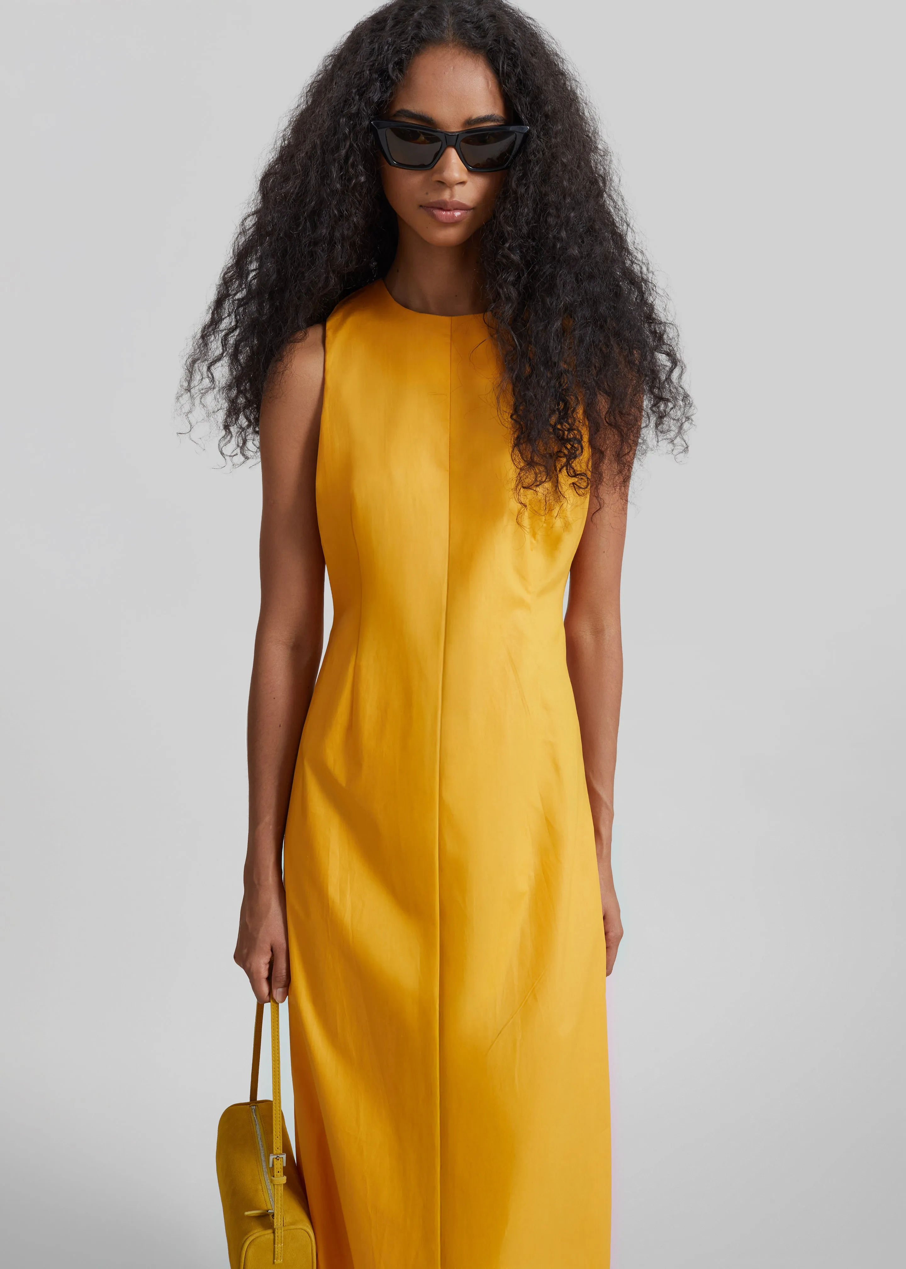 Carinola Poplin Open Back Midi Dress - Orange sold by Frankie Shop product image thumbnail 5