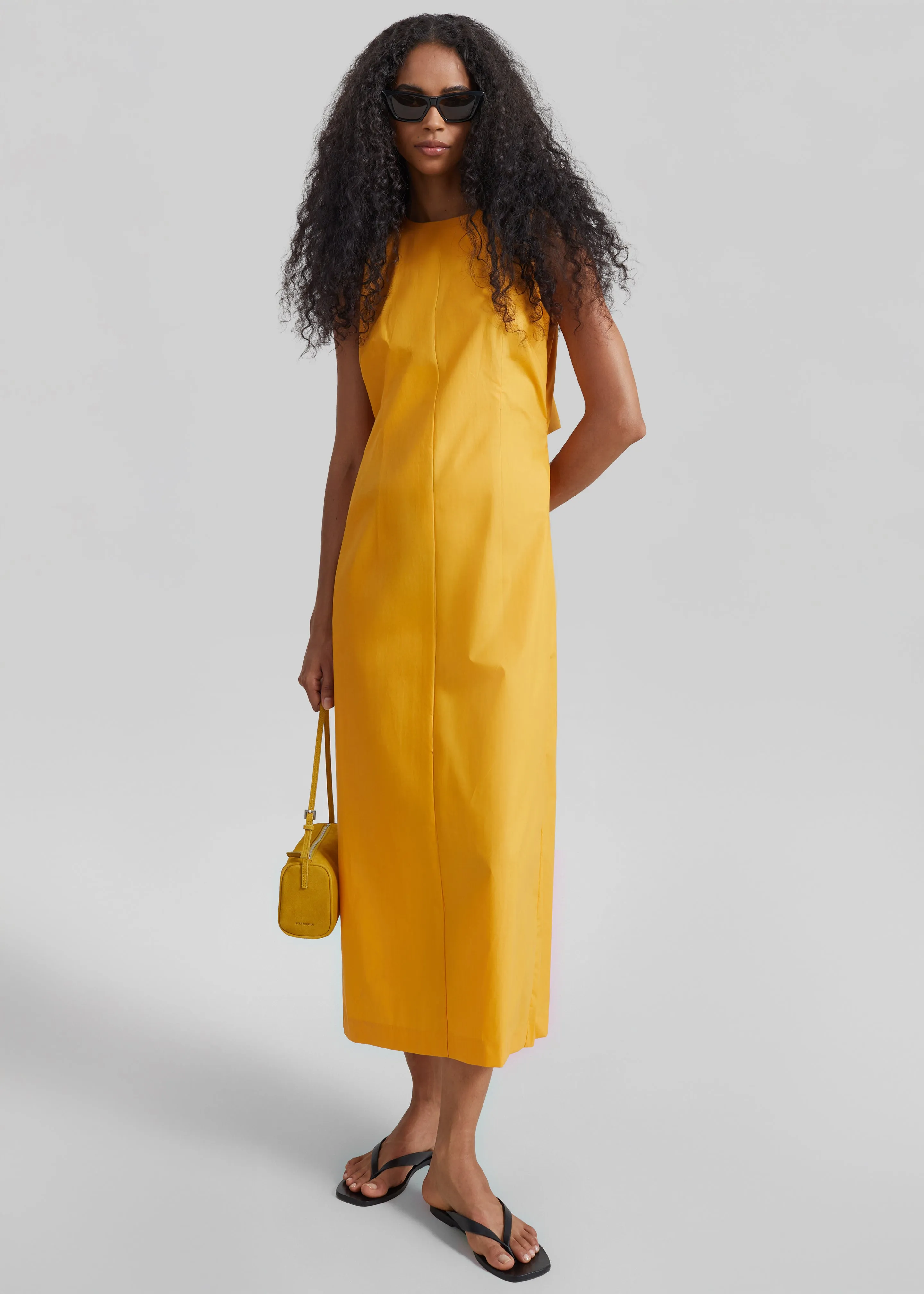 Carinola Poplin Open Back Midi Dress - Orange sold by Frankie Shop product image thumbnail 3