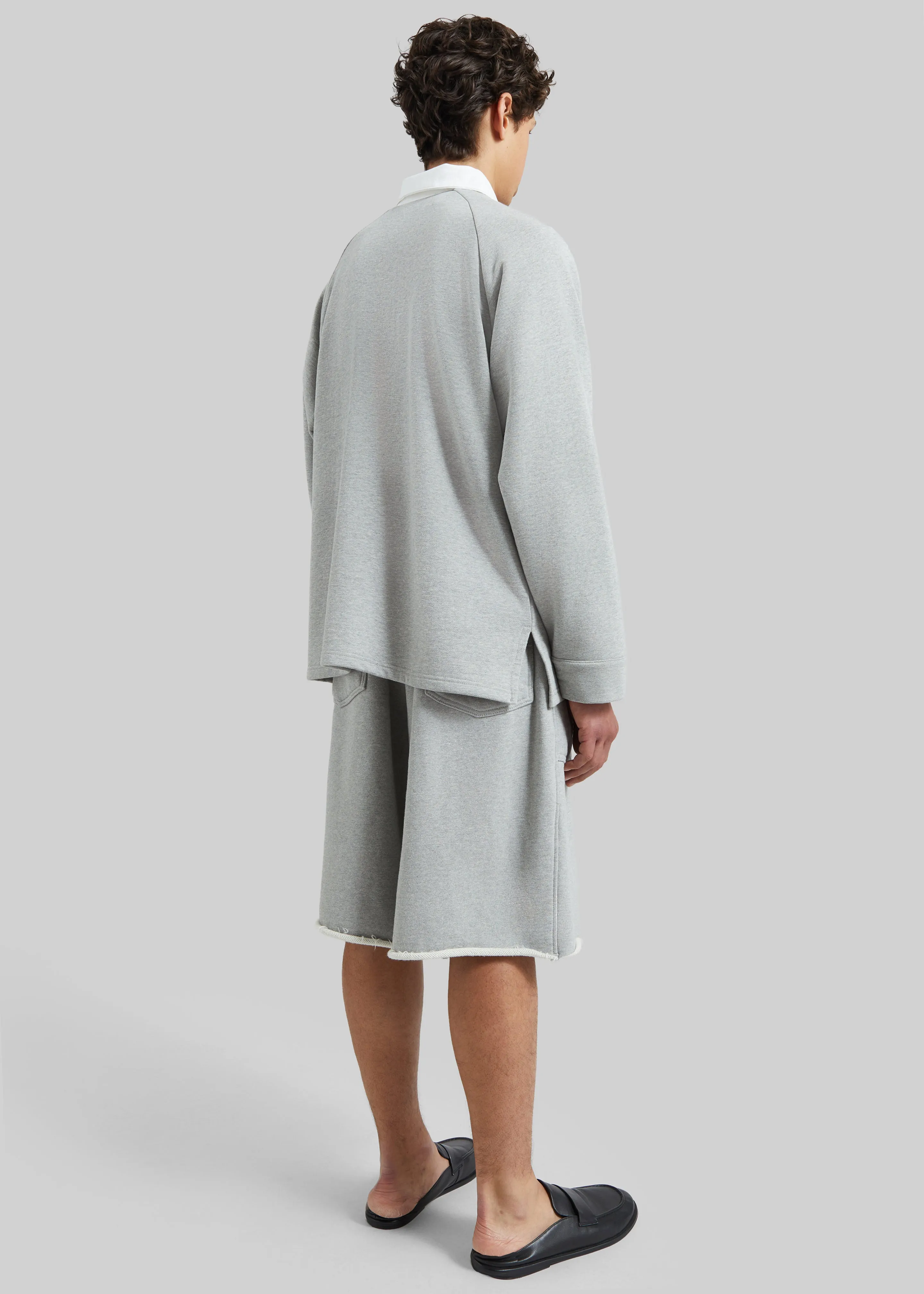 Bruino Contrast Collar Polo Sweatshirt - Light Grey sold by Frankie Shop product image thumbnail 5