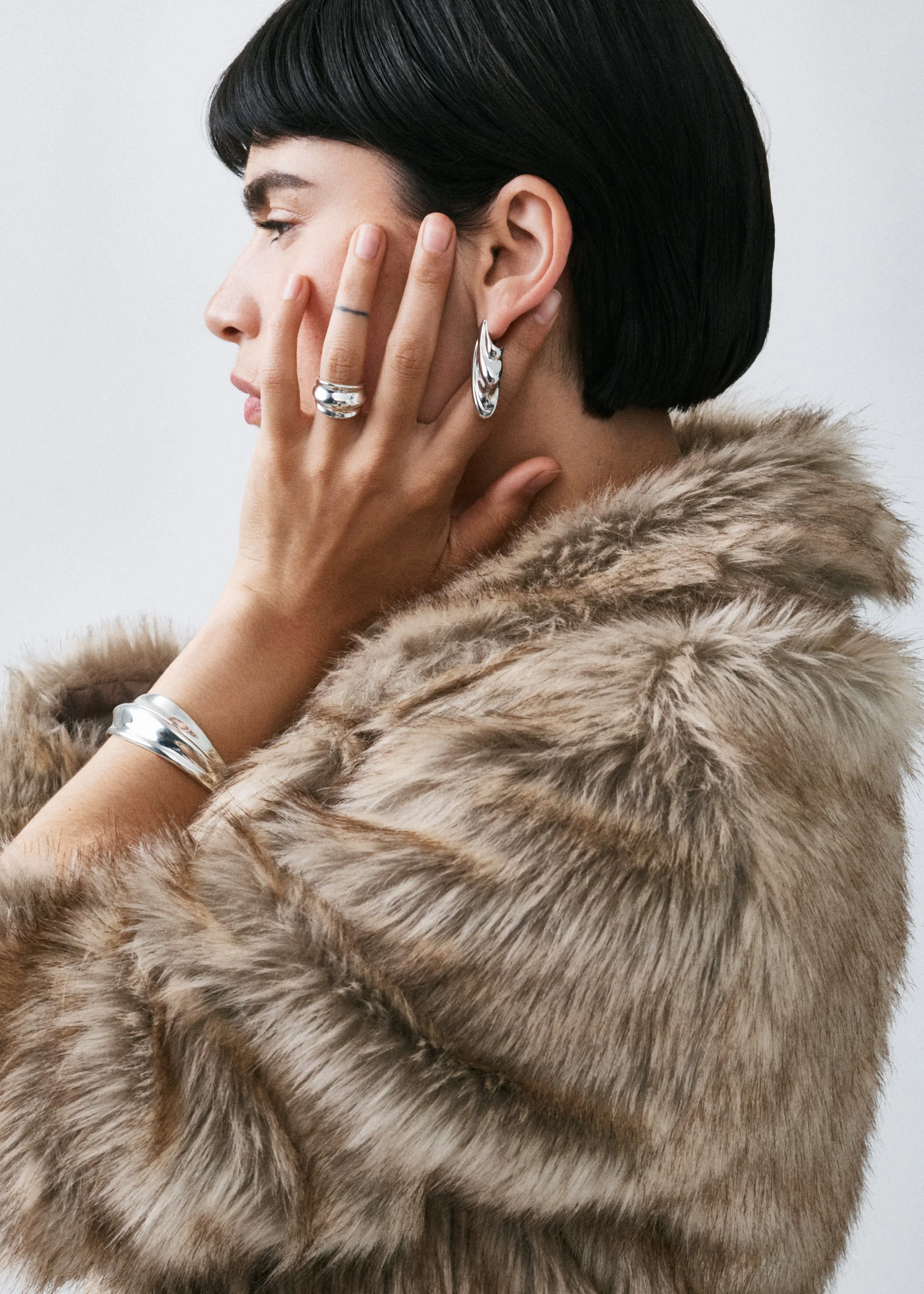 Otiumberg Statement Wave Earrings - Silver sold by Frankie Shop product image thumbnail 2