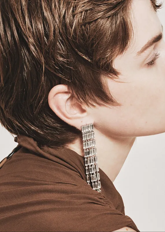 Sharra Pagano Empire Earrings - Silver made by Frankie Shop