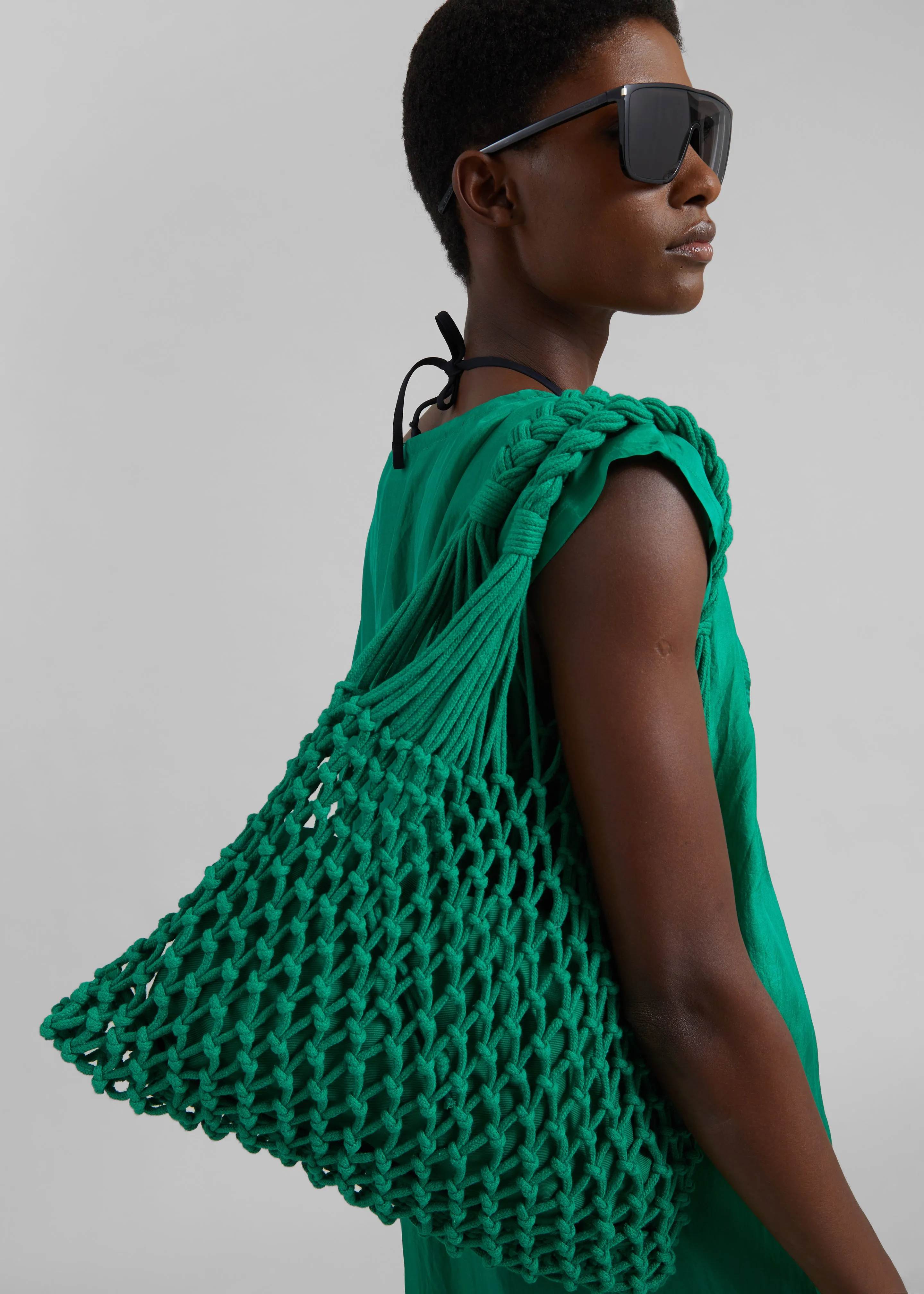 Naia Macrame Bag - Green sold by Frankie Shop product image thumbnail 4