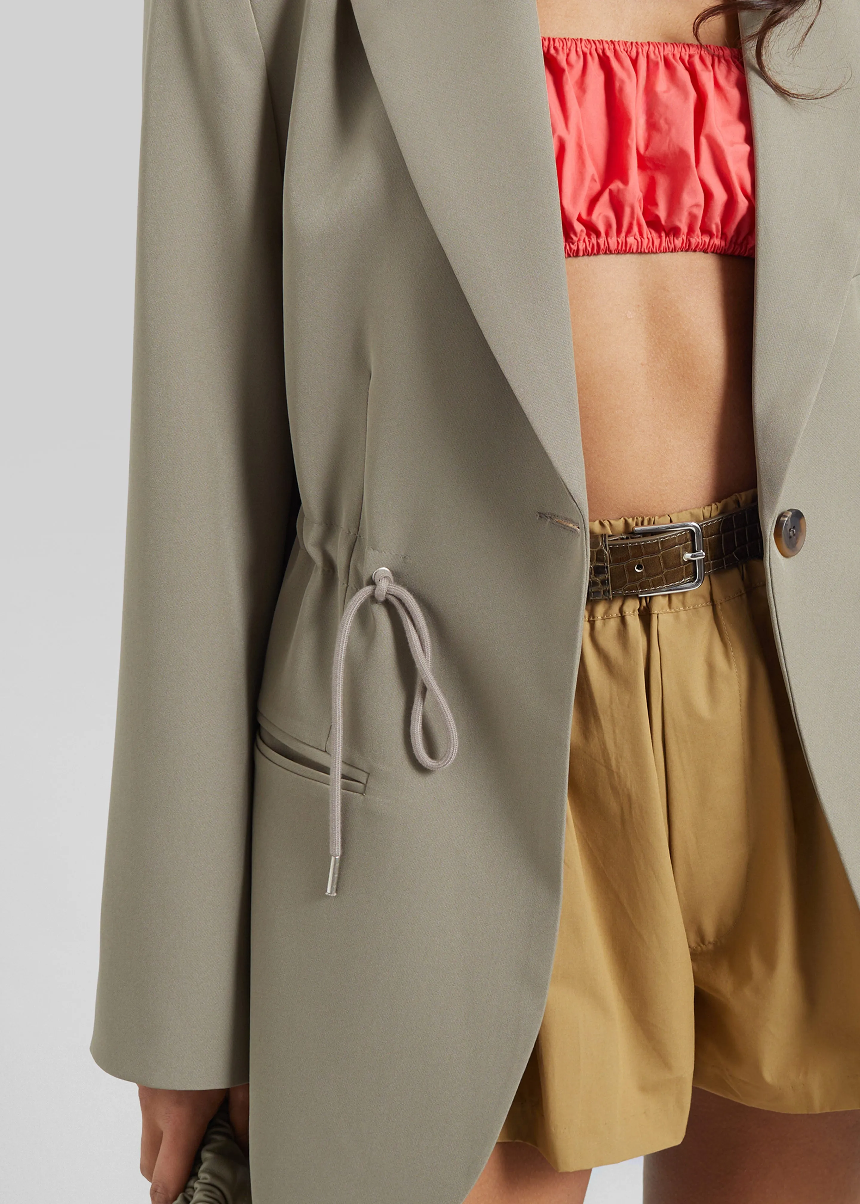 Sesma Drawstring Blazer - Pale Olive sold by Frankie Shop product image thumbnail 3