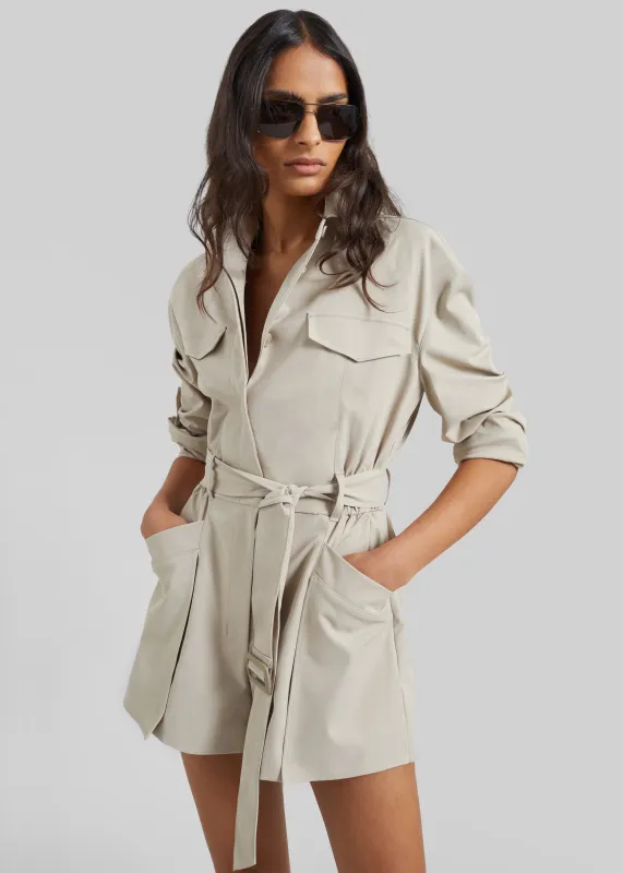 Praia Cargo Romper - Beige made by Frankie Shop