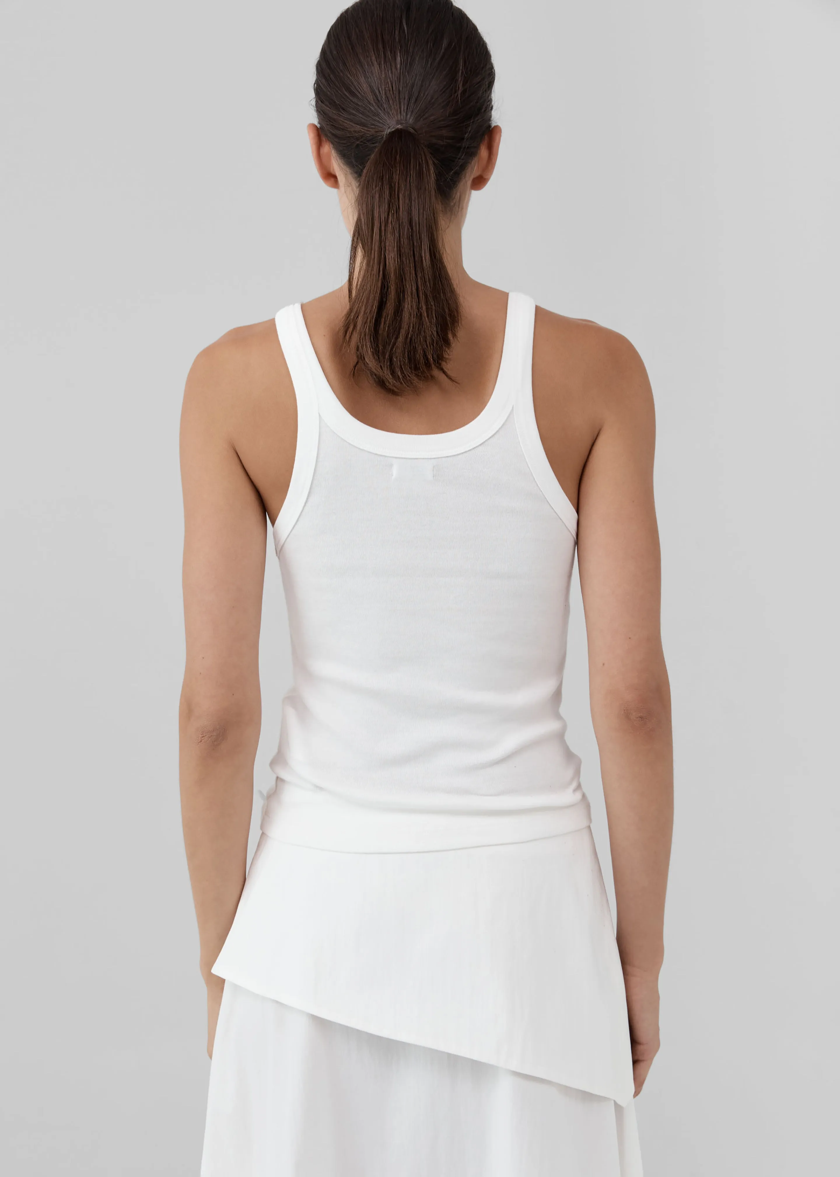 St. Agni Organic Cotton Racer Singlet - White sold by Frankie Shop product image thumbnail 4
