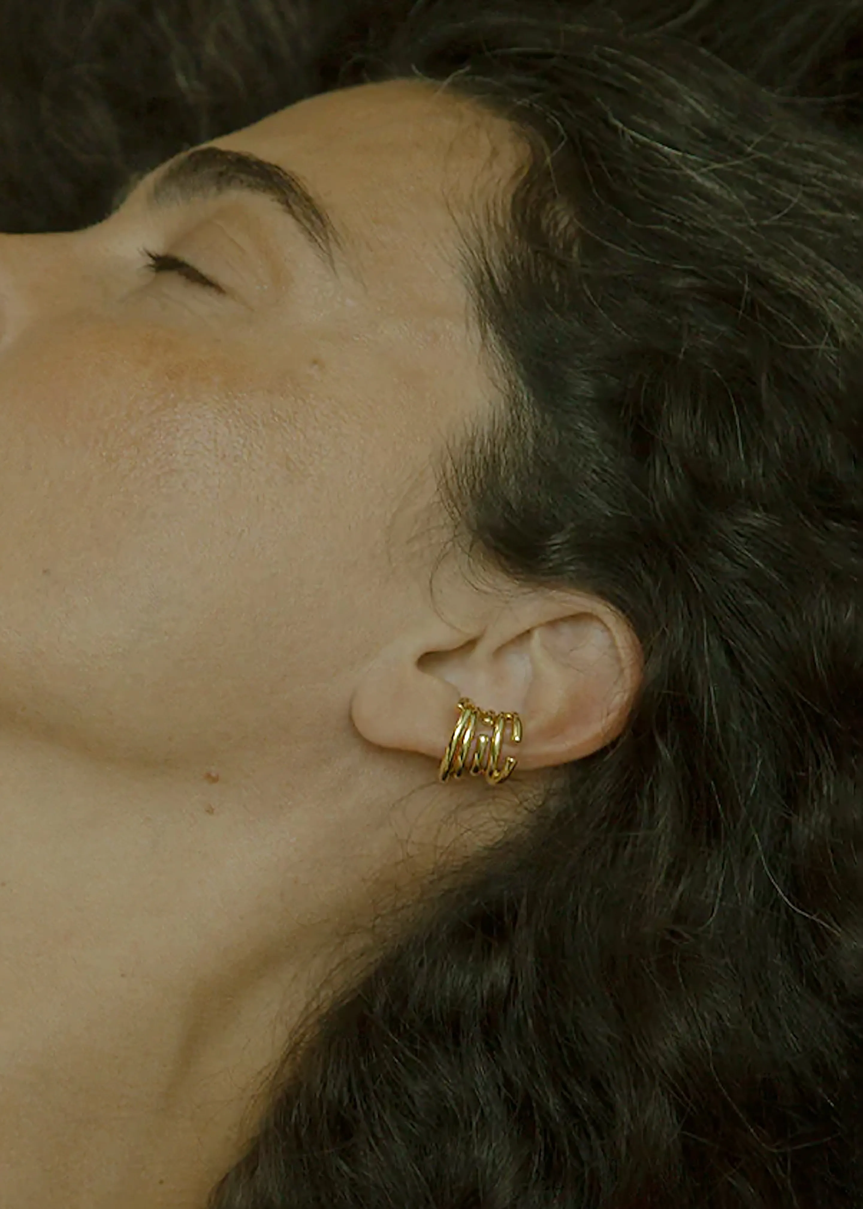 Otiumberg Chaos Ear Cuff - Gold sold by Frankie Shop